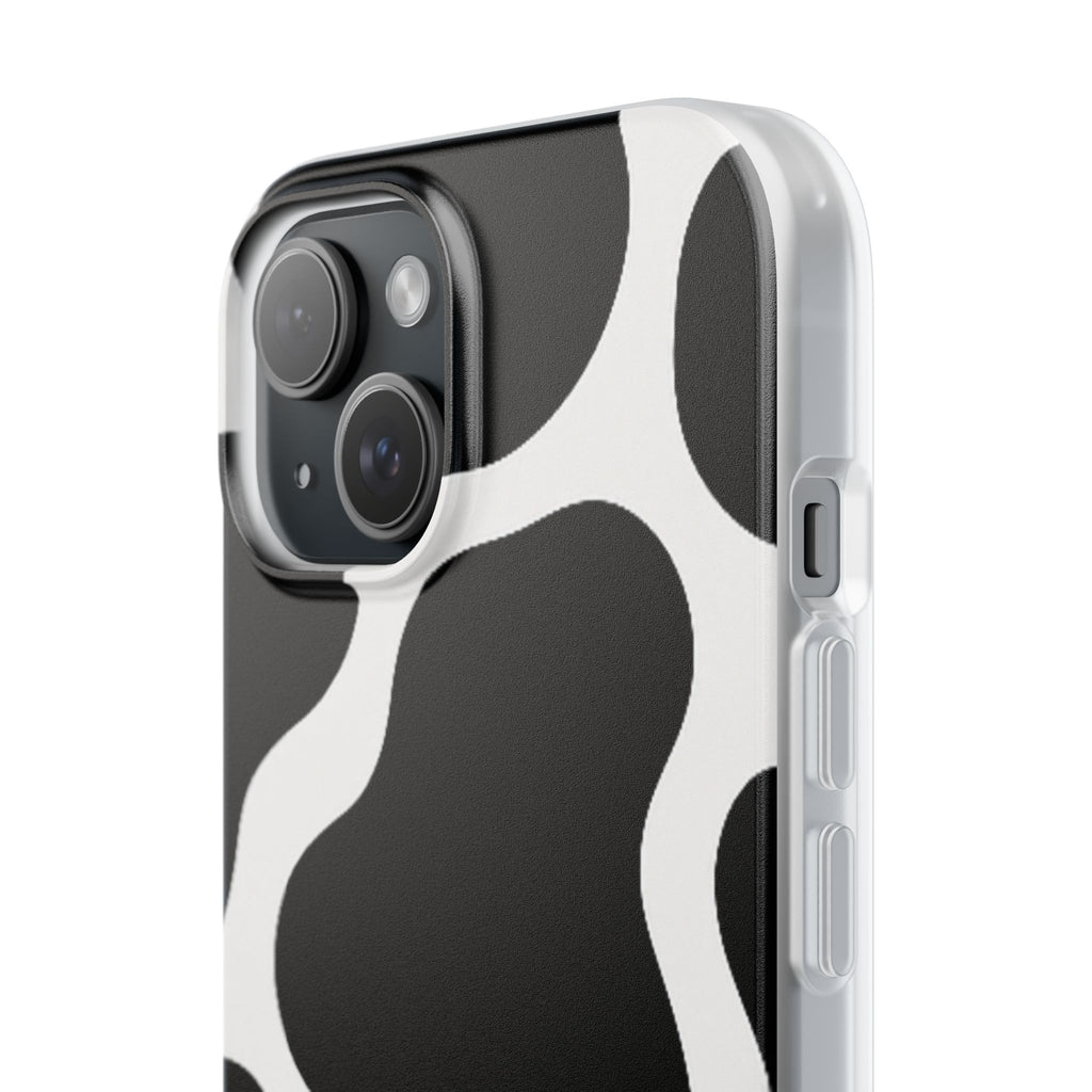 Stylish Cow Print Flexi Cases for iPhone, Trendy Phone Covers, Unique Gift for Animal Lovers, Everyday Essentials, Cute Phone Accessories