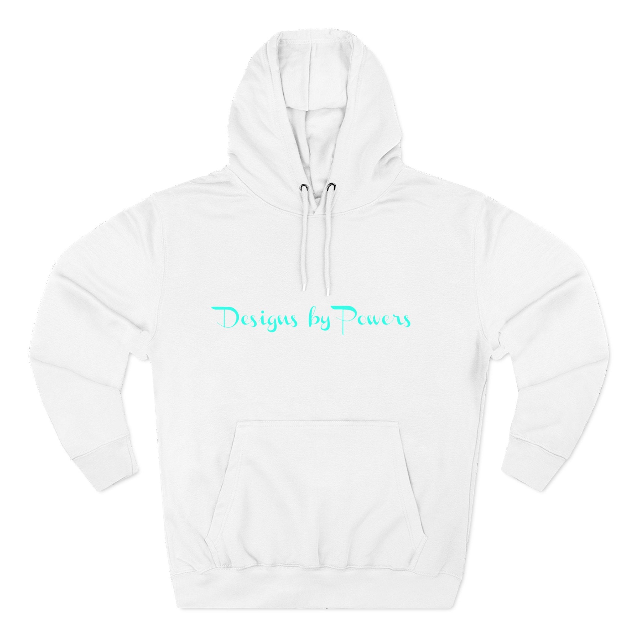 Designs by Powers Logo Cozy Three-Panel Fleece Hoodie for All Occasions, Casual Wear, Gift for Friends, Trendy Hoodie, Warm Layering, Everyday Comfort