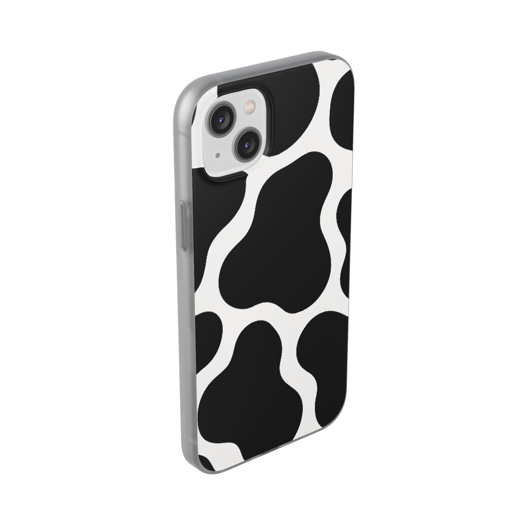 Stylish Cow Print Flexi Cases for iPhone, Trendy Phone Covers, Unique Gift for Animal Lovers, Everyday Essentials, Cute Phone Accessories