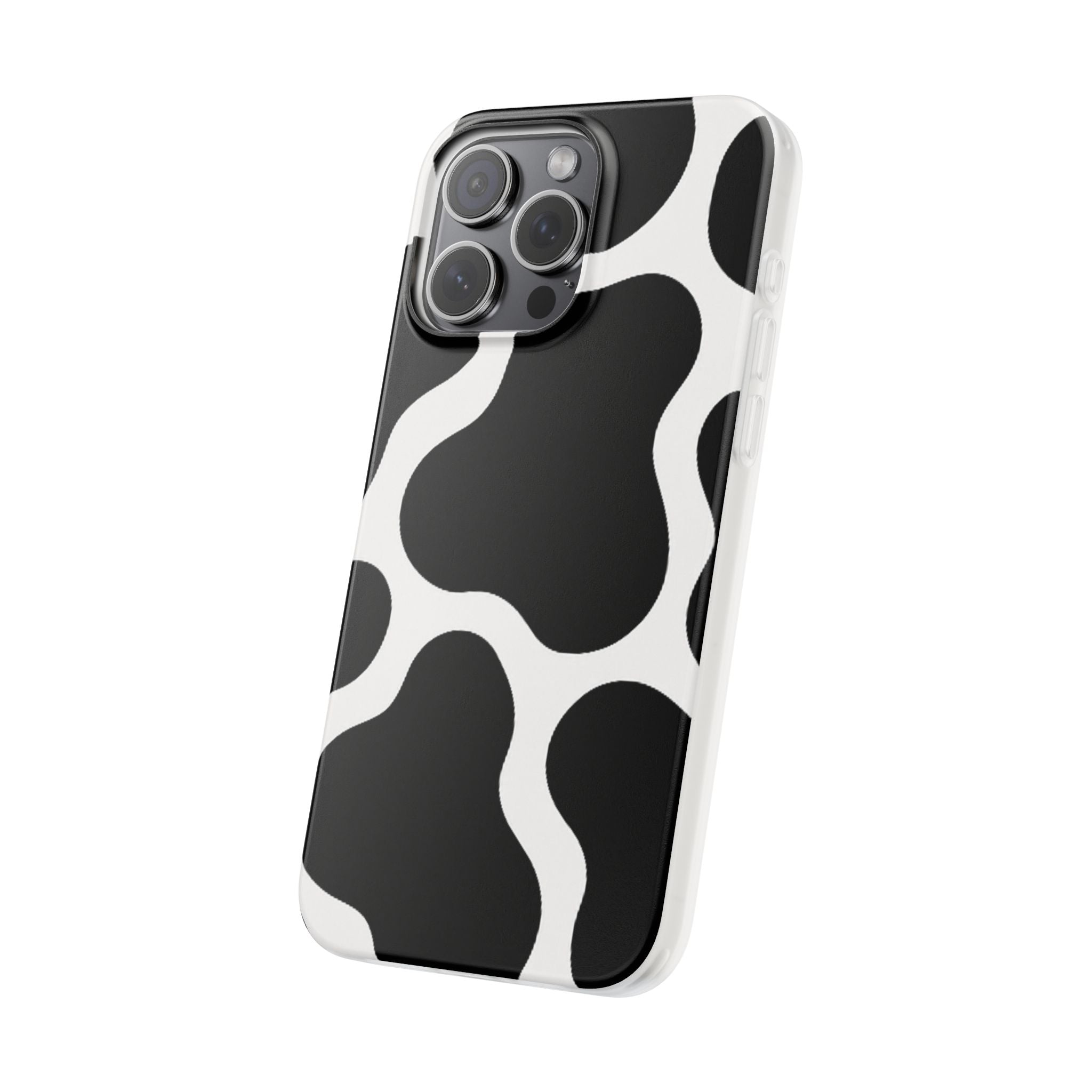Stylish Cow Print Flexi Cases for iPhone, Trendy Phone Covers, Unique Gift for Animal Lovers, Everyday Essentials, Cute Phone Accessories