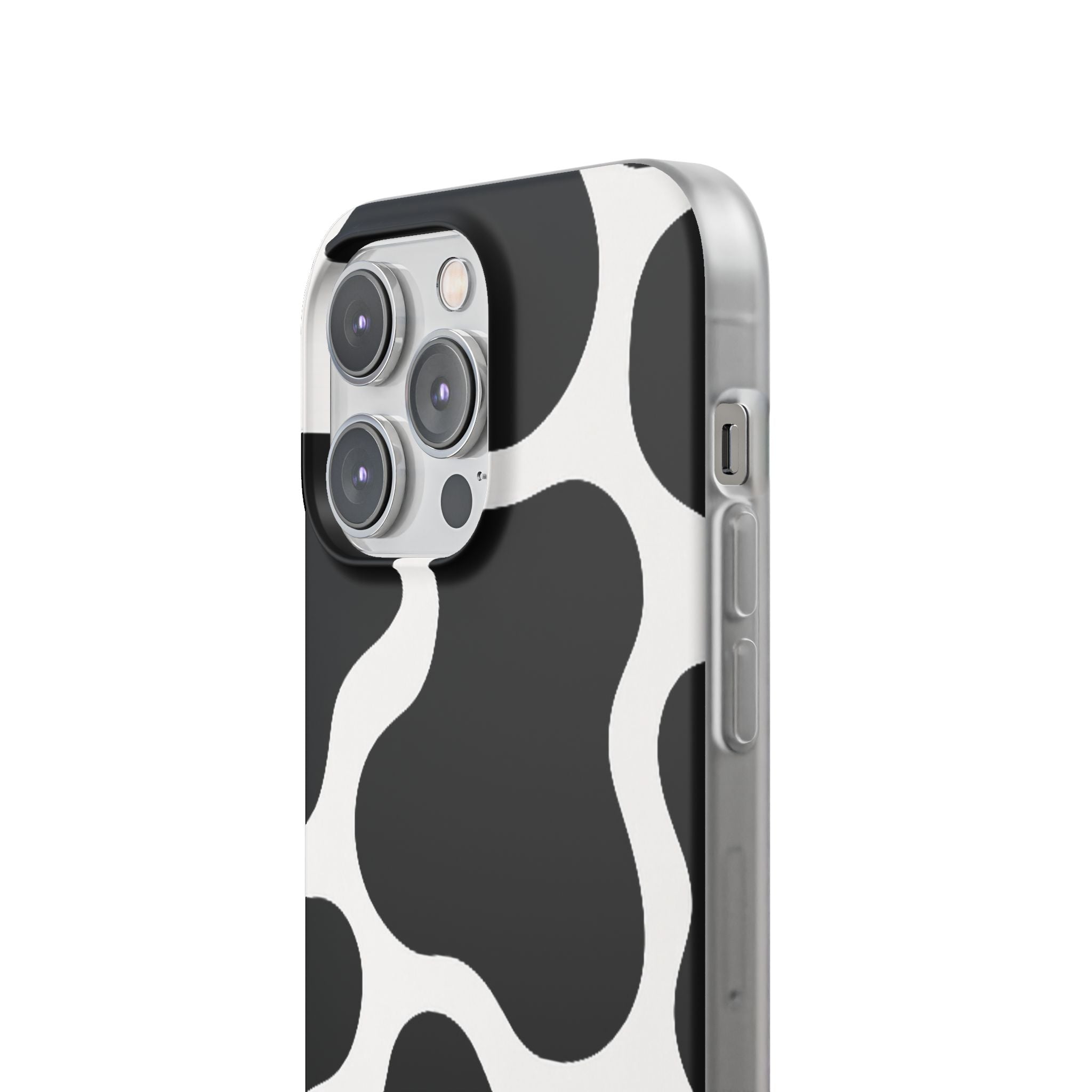 Stylish Cow Print Flexi Cases for iPhone, Trendy Phone Covers, Unique Gift for Animal Lovers, Everyday Essentials, Cute Phone Accessories