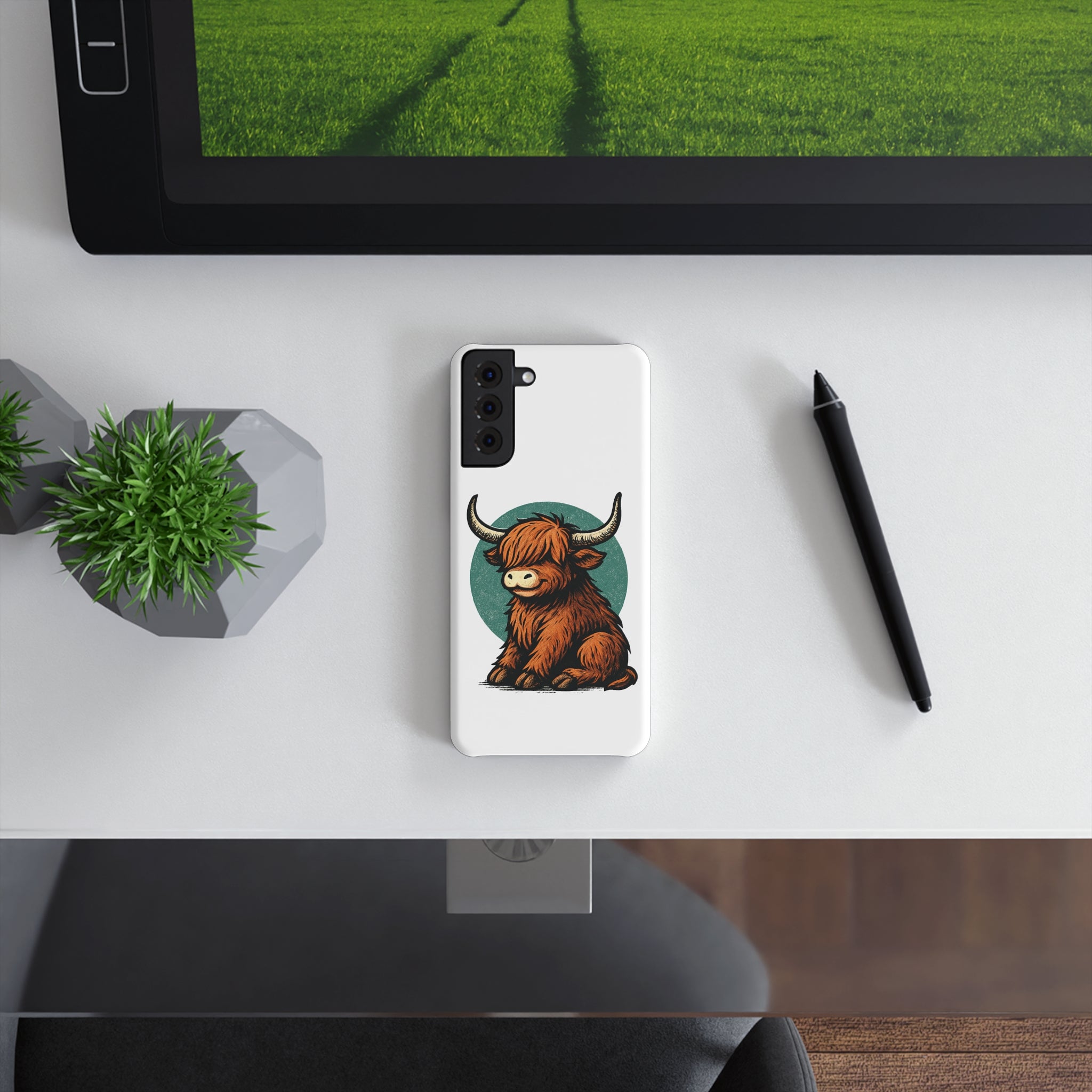 Highland Cow Slim Snap Case