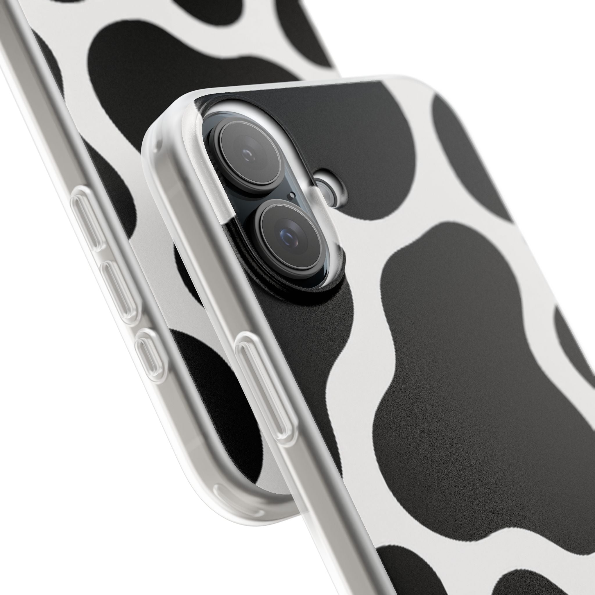 Stylish Cow Print Flexi Cases for iPhone, Trendy Phone Covers, Unique Gift for Animal Lovers, Everyday Essentials, Cute Phone Accessories