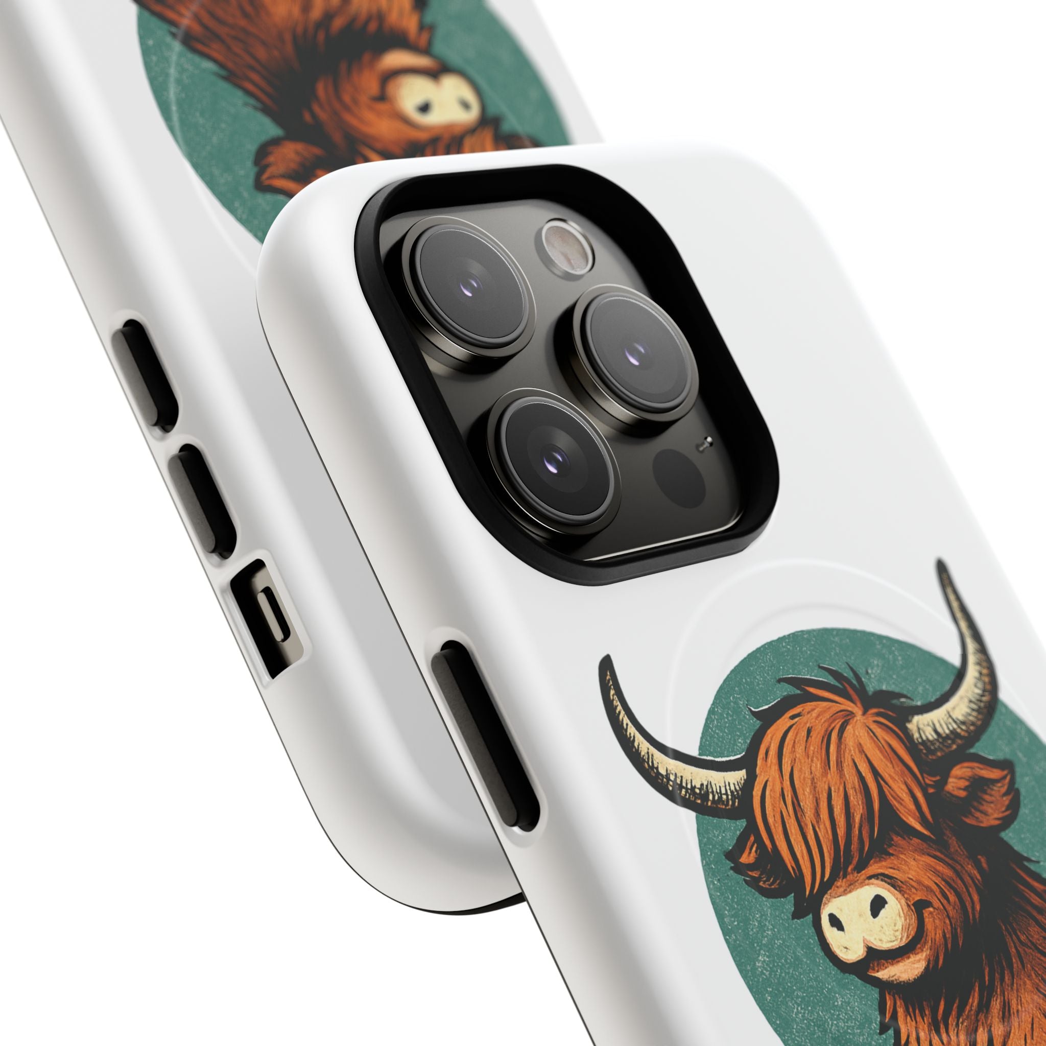 Phone Case - Highland Cow Sitting Design - Tough Magnetic Cases