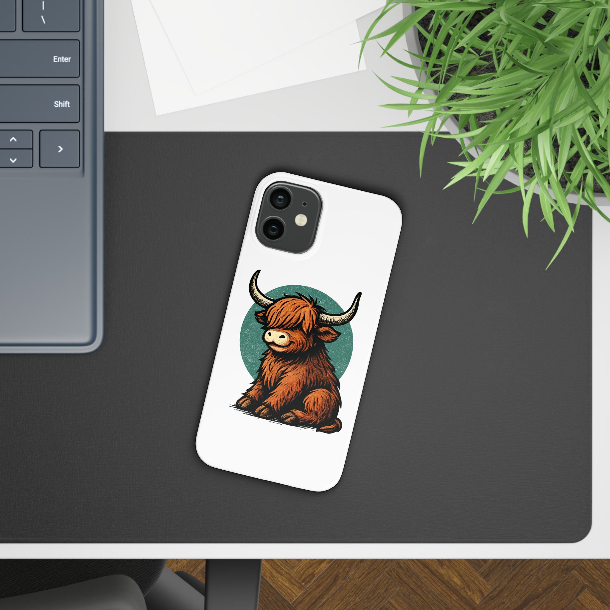 Highland Cow Sitting Slim Case
