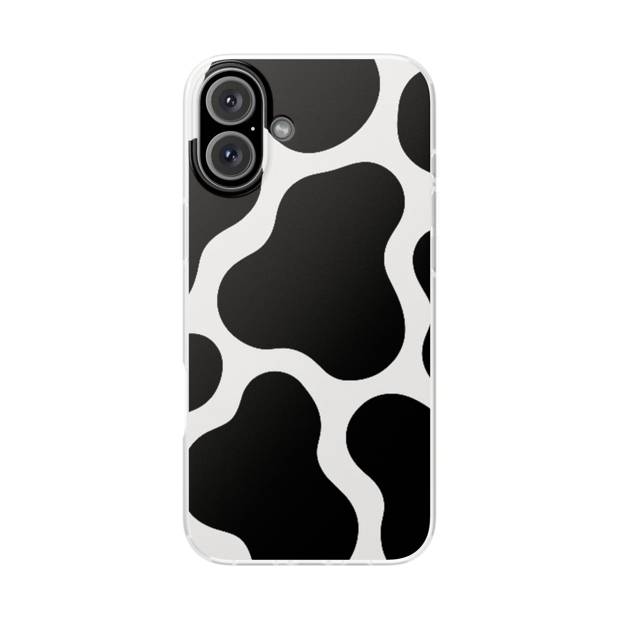Stylish Cow Print Flexi Cases for iPhone, Trendy Phone Covers, Unique Gift for Animal Lovers, Everyday Essentials, Cute Phone Accessories