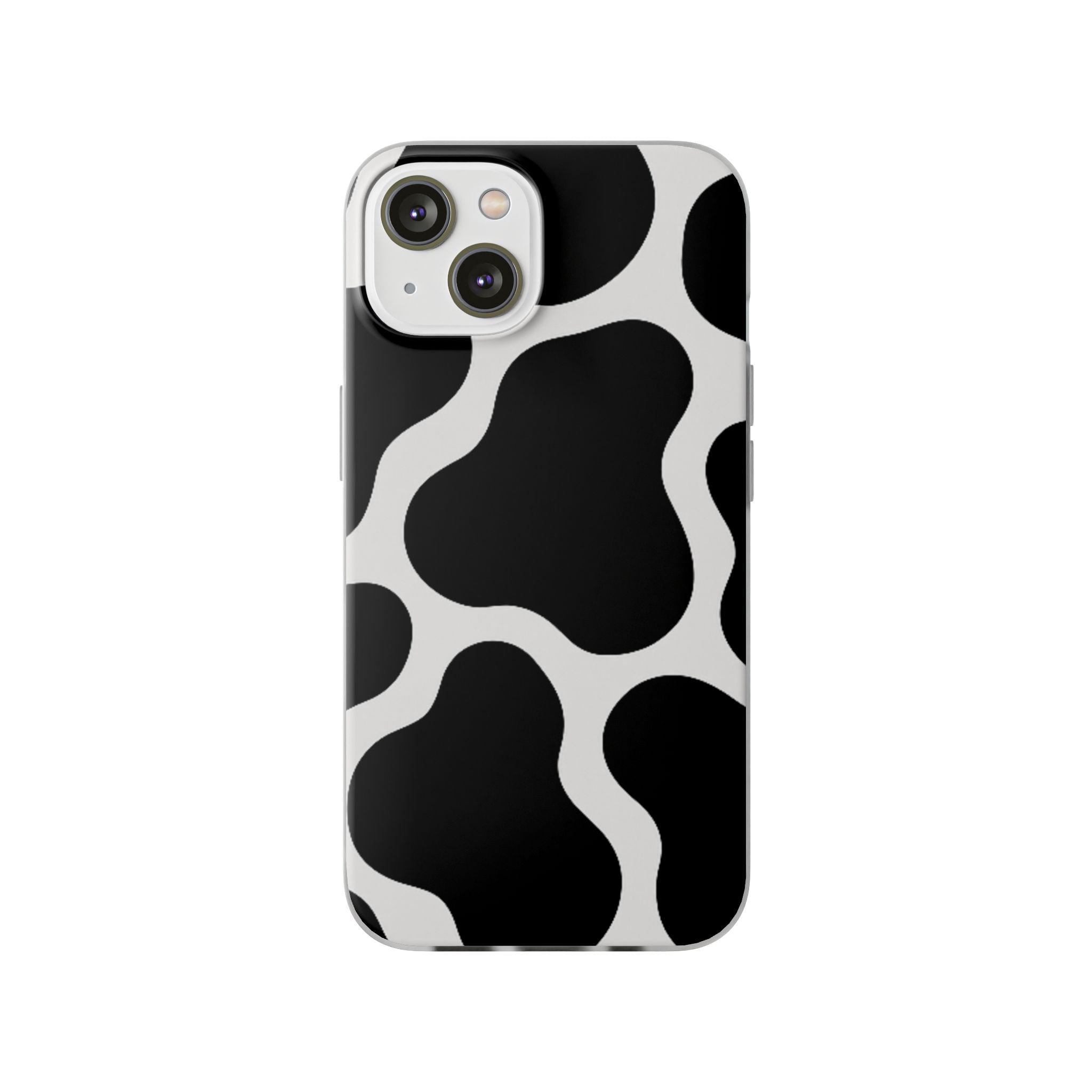 Stylish Cow Print Flexi Cases for iPhone, Trendy Phone Covers, Unique Gift for Animal Lovers, Everyday Essentials, Cute Phone Accessories