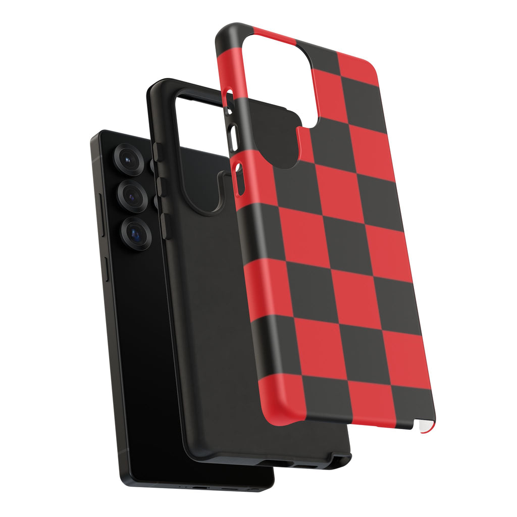 Stylish Phone Case - Tough Cases - Checker Pattern, Protective Cover, Gift for Her, Tech Accessories, Holiday Present