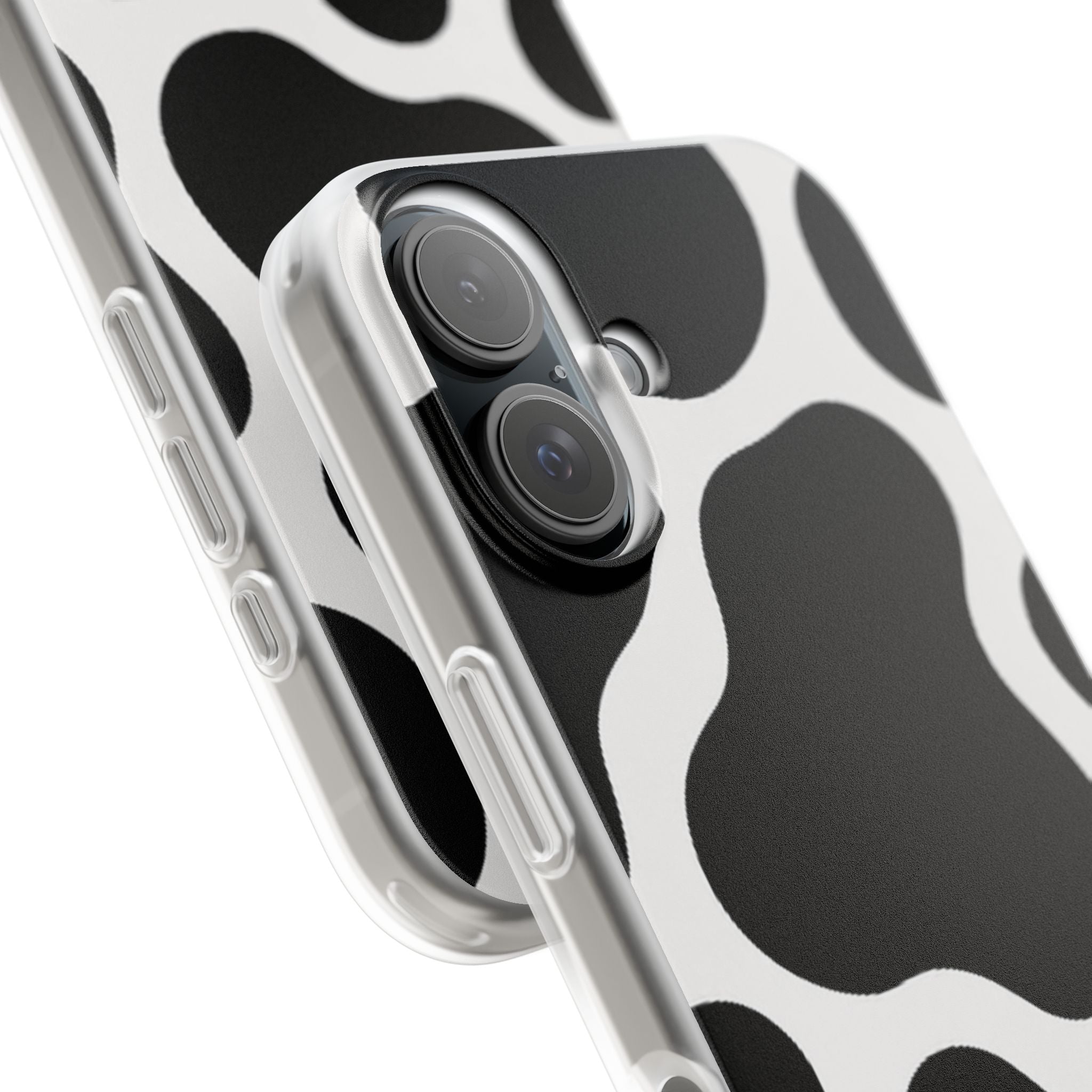 Stylish Cow Print Flexi Cases for iPhone, Trendy Phone Covers, Unique Gift for Animal Lovers, Everyday Essentials, Cute Phone Accessories