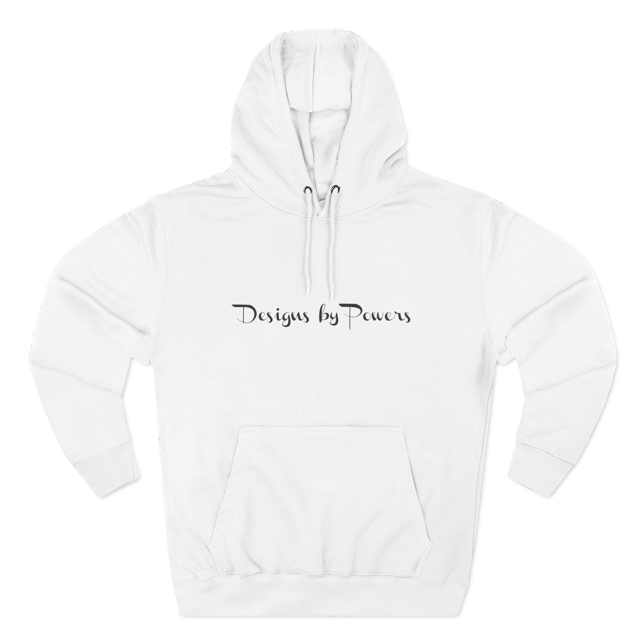 Official Designs by Powers Three-Panel Fleece Hoodie — Minimal Script Logo Pullover
