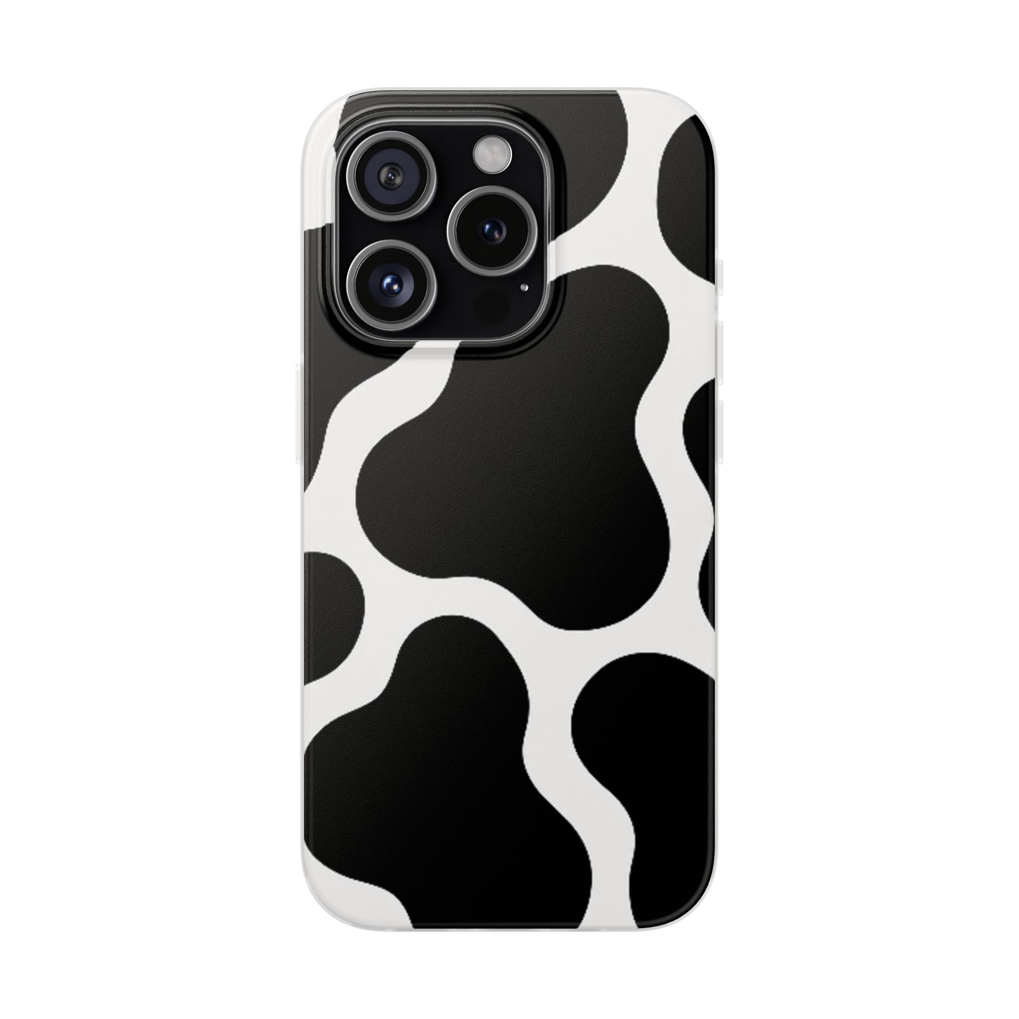 Stylish Cow Print Flexi Cases for iPhone, Trendy Phone Covers, Unique Gift for Animal Lovers, Everyday Essentials, Cute Phone Accessories