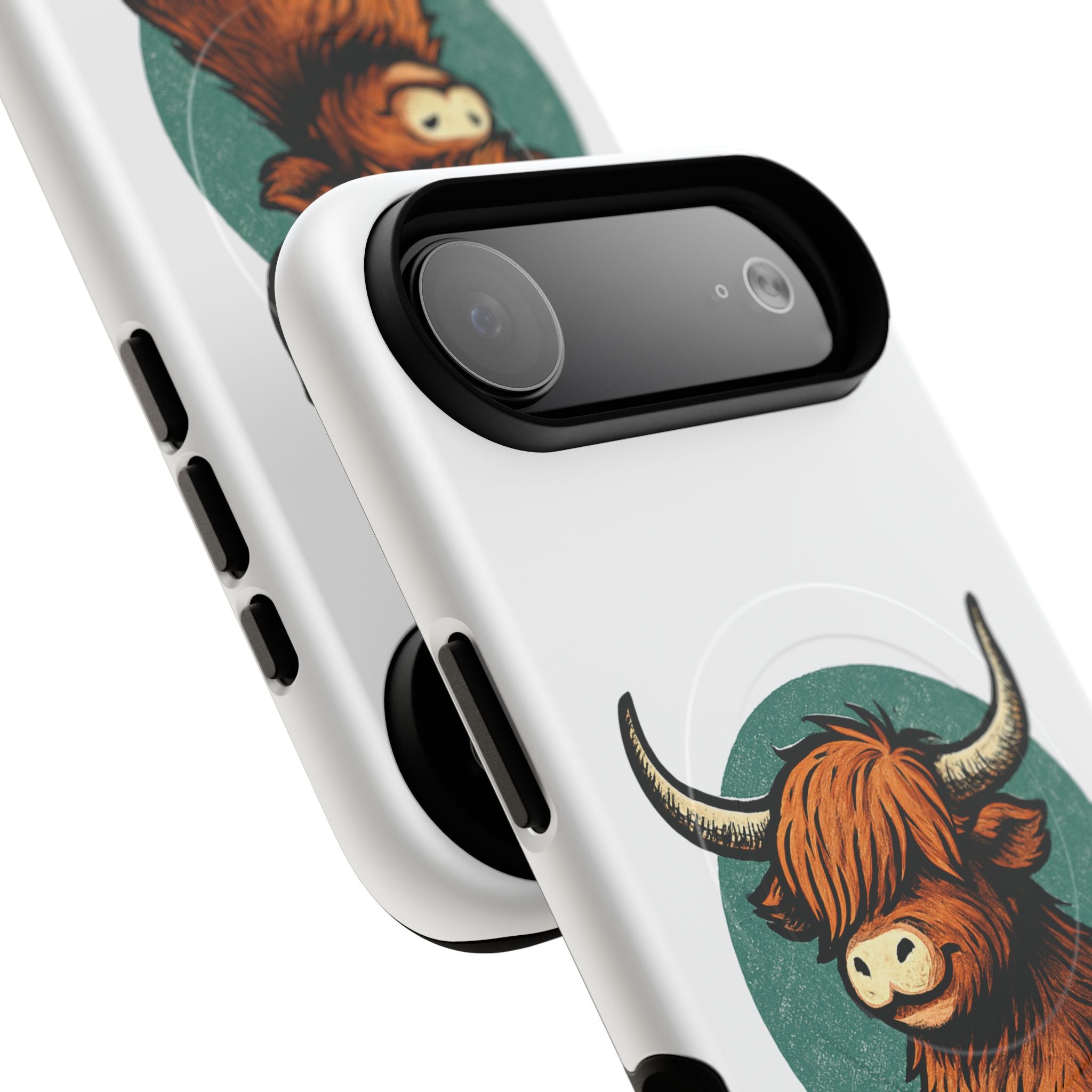 Phone Case - Highland Cow Sitting Design - Tough Magnetic Cases