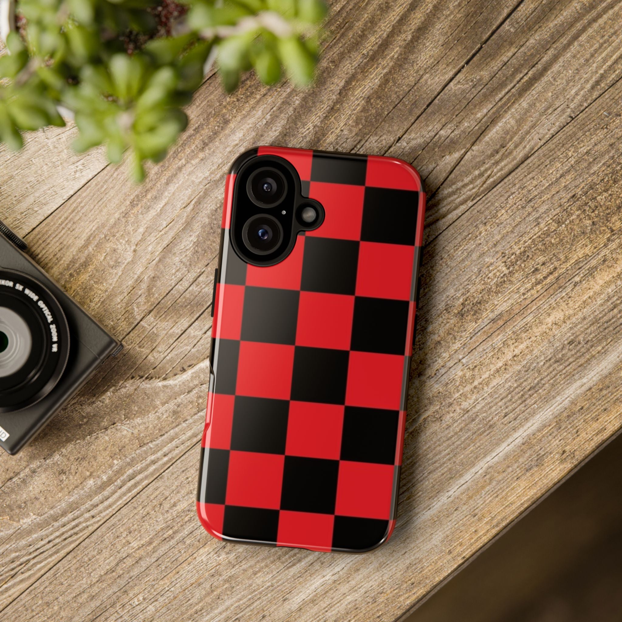 Stylish Phone Case - Tough Cases - Checker Pattern, Protective Cover, Gift for Her, Tech Accessories, Holiday Present