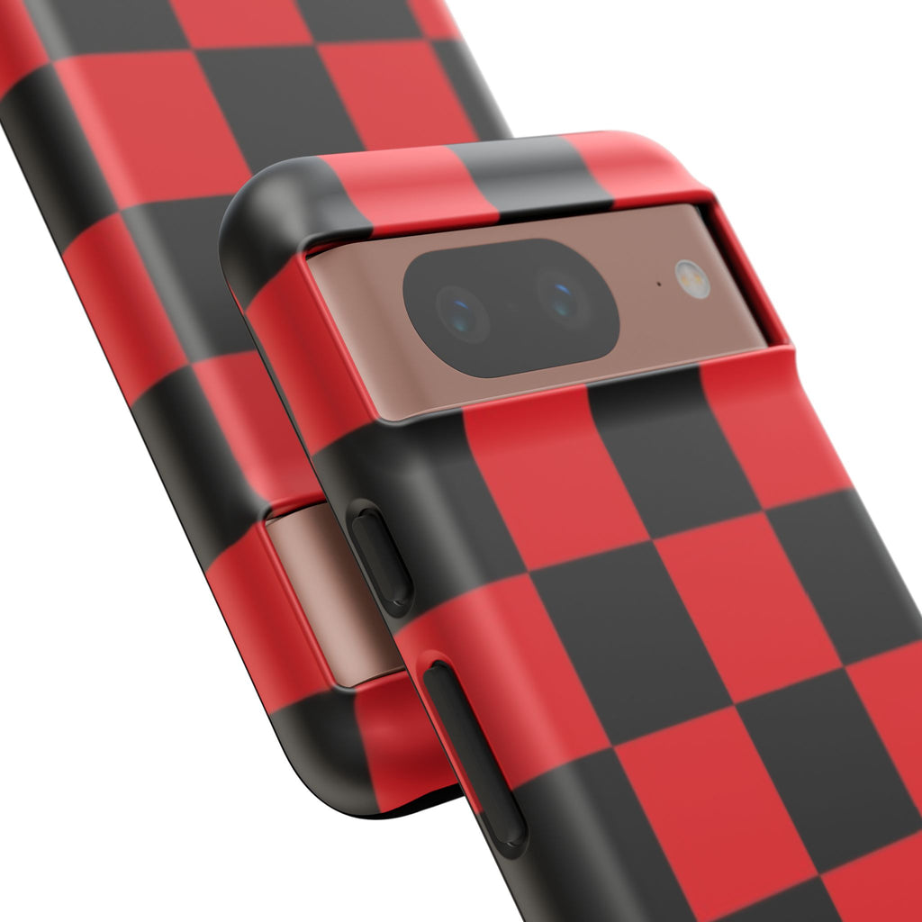Stylish Phone Case - Tough Cases - Checker Pattern, Protective Cover, Gift for Her, Tech Accessories, Holiday Present