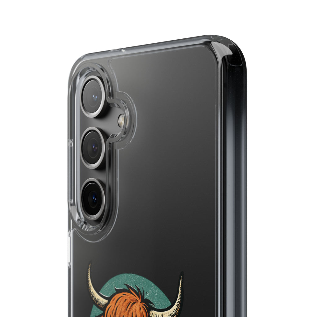 Highland Cow Phone Case, Clear Impact-Resistant Case, Cute Animal Case, Gift for Cow Lovers, Best Friend Gift, Unique Phone Accessory