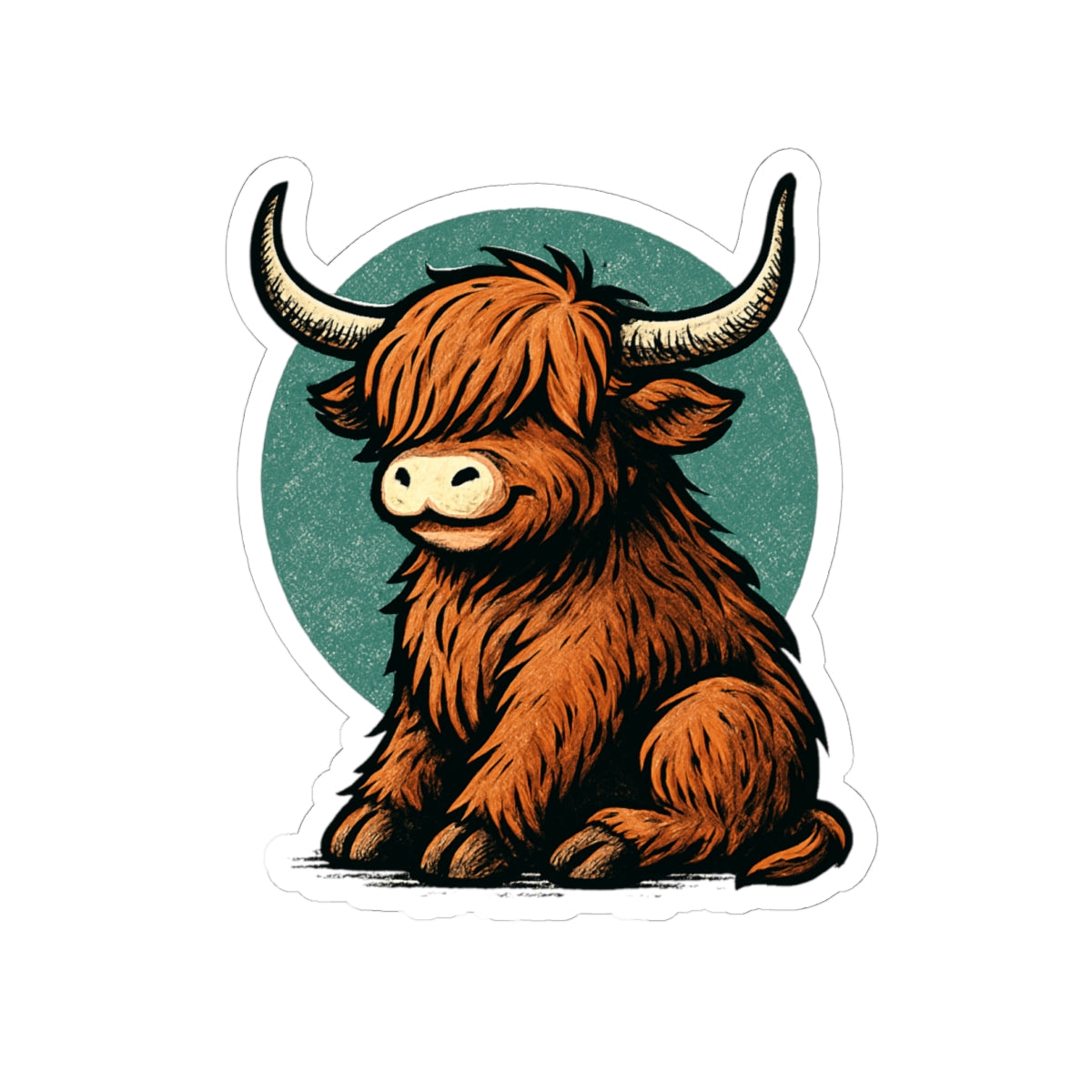 Highland Cow Stickers, Fun Decor for Laptops