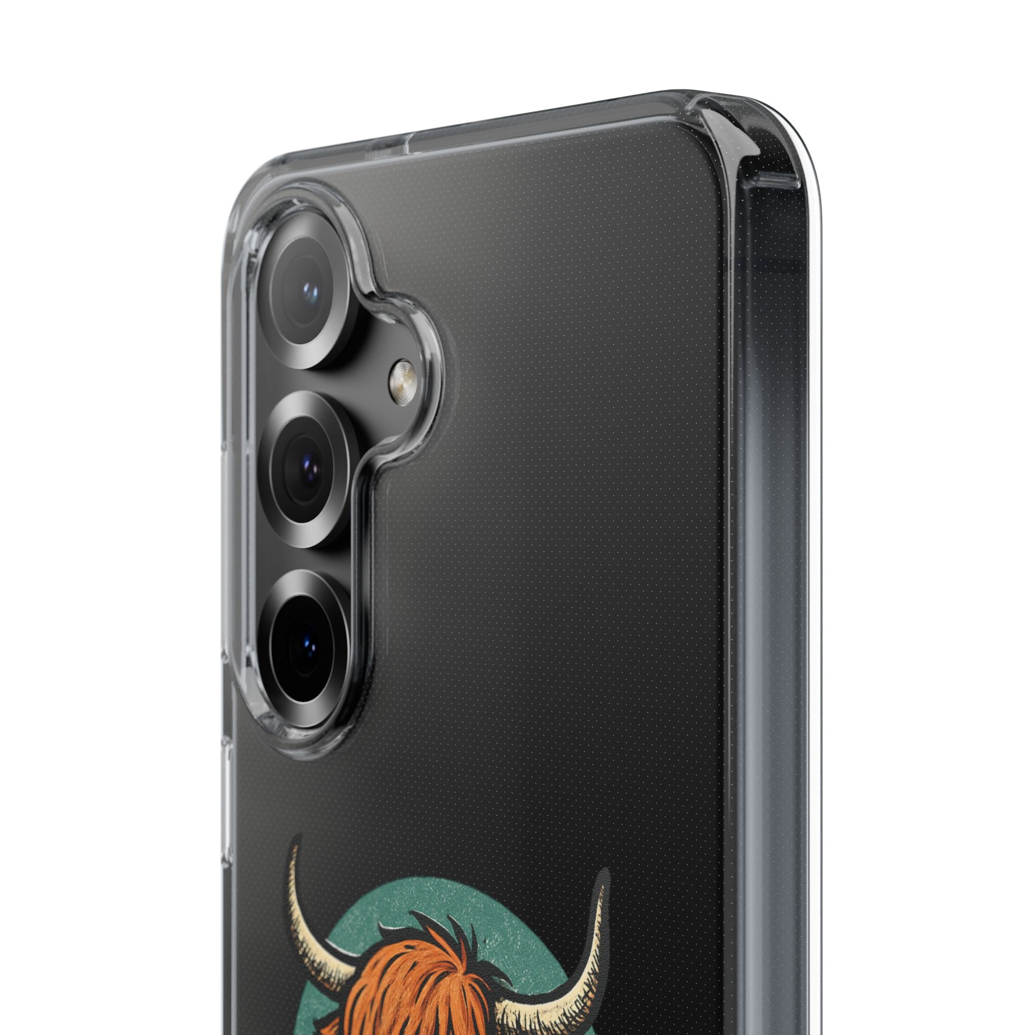Highland Cow Phone Case, Clear Impact-Resistant Case, Cute Animal Case, Gift for Cow Lovers, Best Friend Gift, Unique Phone Accessory