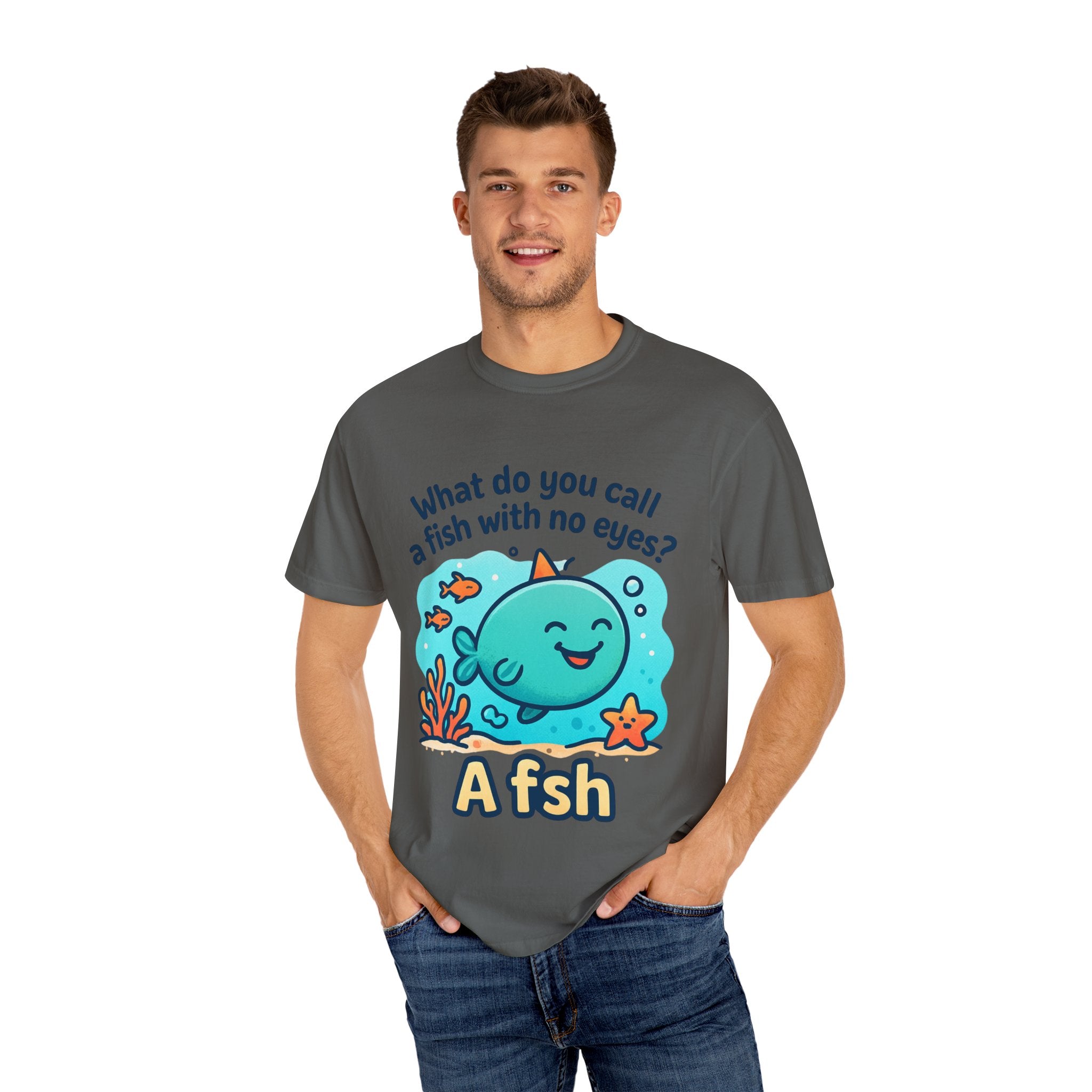 Whimsical Fish Dad Joke Unisex T-Shirt, Funny Gift for Sea Lovers, Kids and Adults, Casual Wear, Birthday, Ocean Theme, Humor Shirt