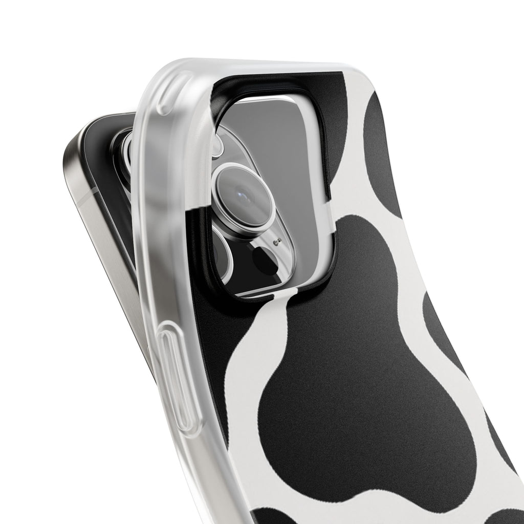 Stylish Cow Print Flexi Cases for iPhone, Trendy Phone Covers, Unique Gift for Animal Lovers, Everyday Essentials, Cute Phone Accessories