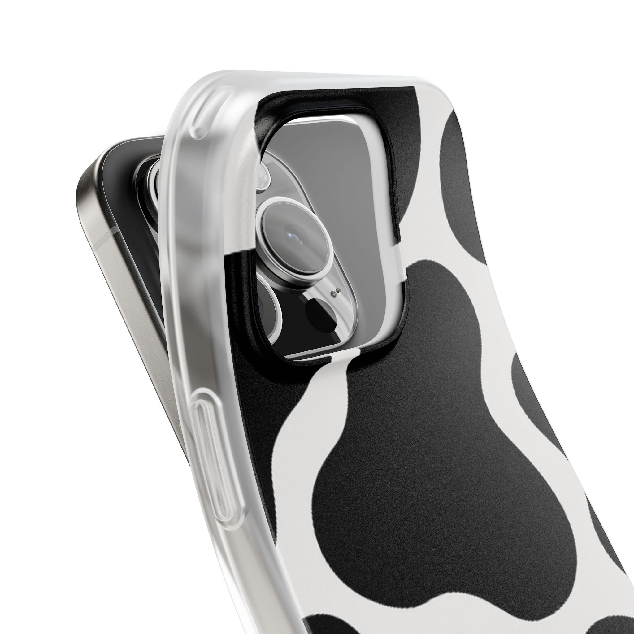 Stylish Cow Print Flexi Cases for iPhone, Trendy Phone Covers, Unique Gift for Animal Lovers, Everyday Essentials, Cute Phone Accessories