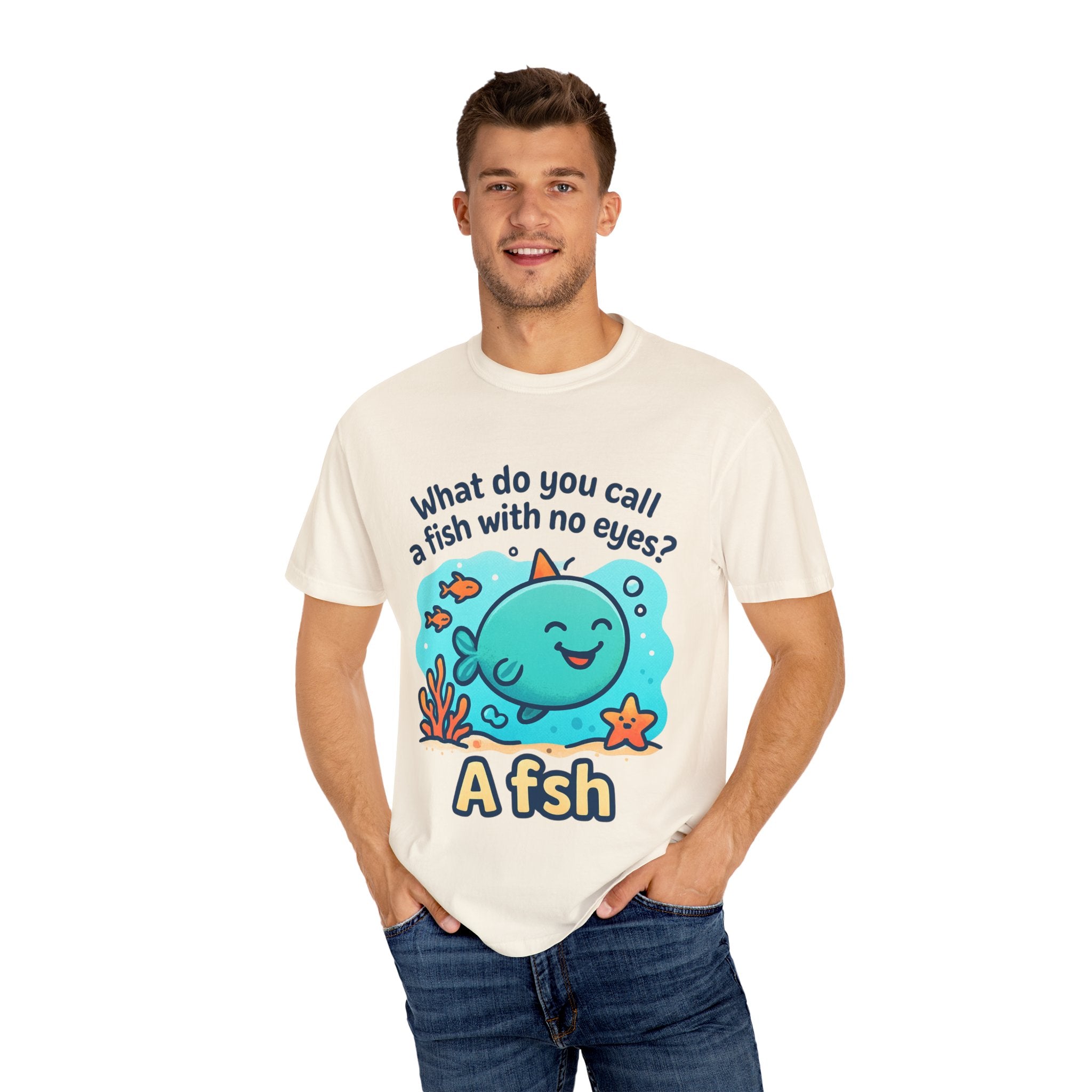 Whimsical Fish Dad Joke Unisex T-Shirt, Funny Gift for Sea Lovers, Kids and Adults, Casual Wear, Birthday, Ocean Theme, Humor Shirt