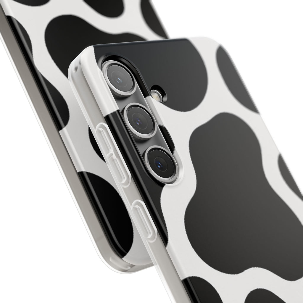 Stylish Cow Print Flexi Cases for iPhone, Trendy Phone Covers, Unique Gift for Animal Lovers, Everyday Essentials, Cute Phone Accessories