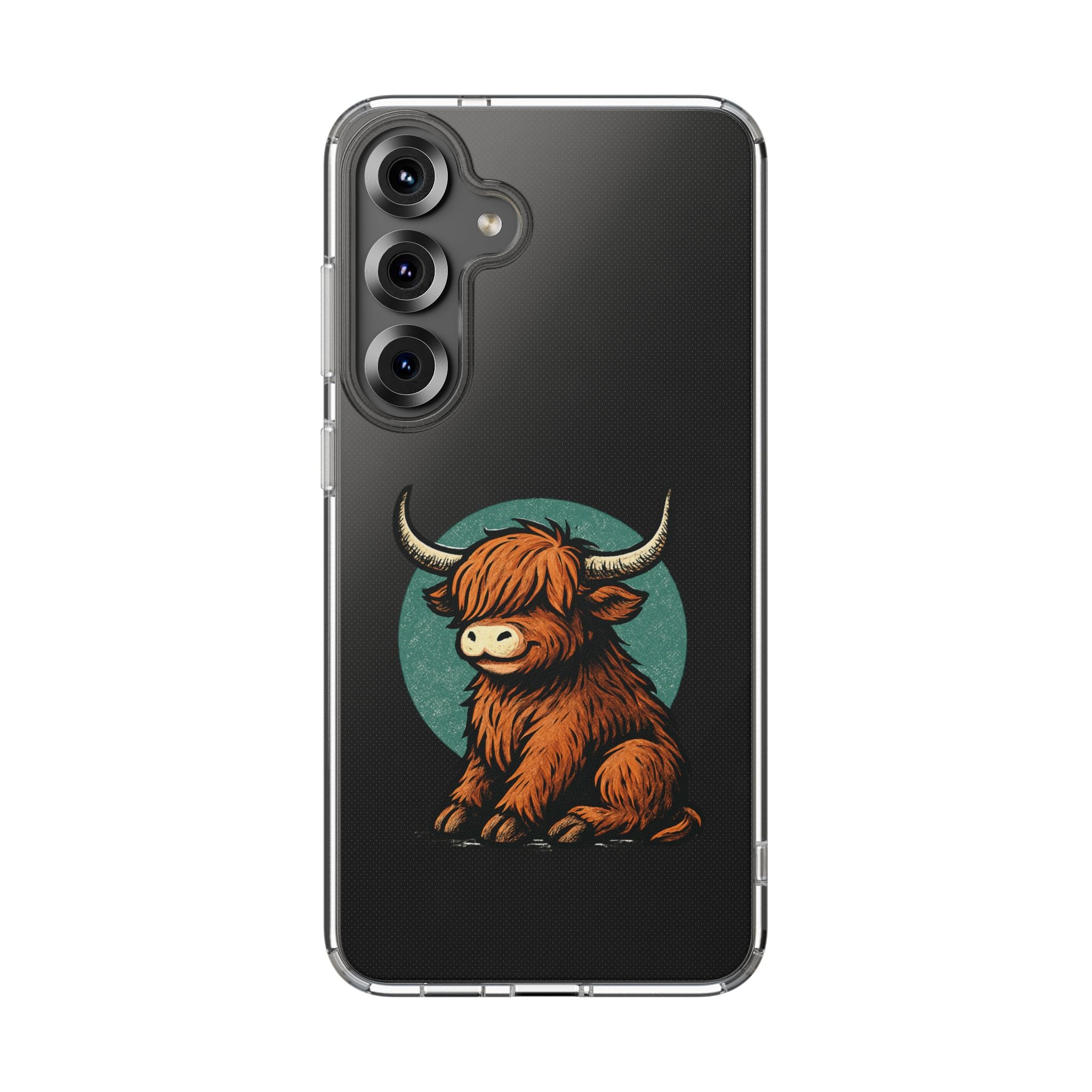 Highland Cow Phone Case, Clear Impact-Resistant Case, Cute Animal Case, Gift for Cow Lovers, Best Friend Gift, Unique Phone Accessory