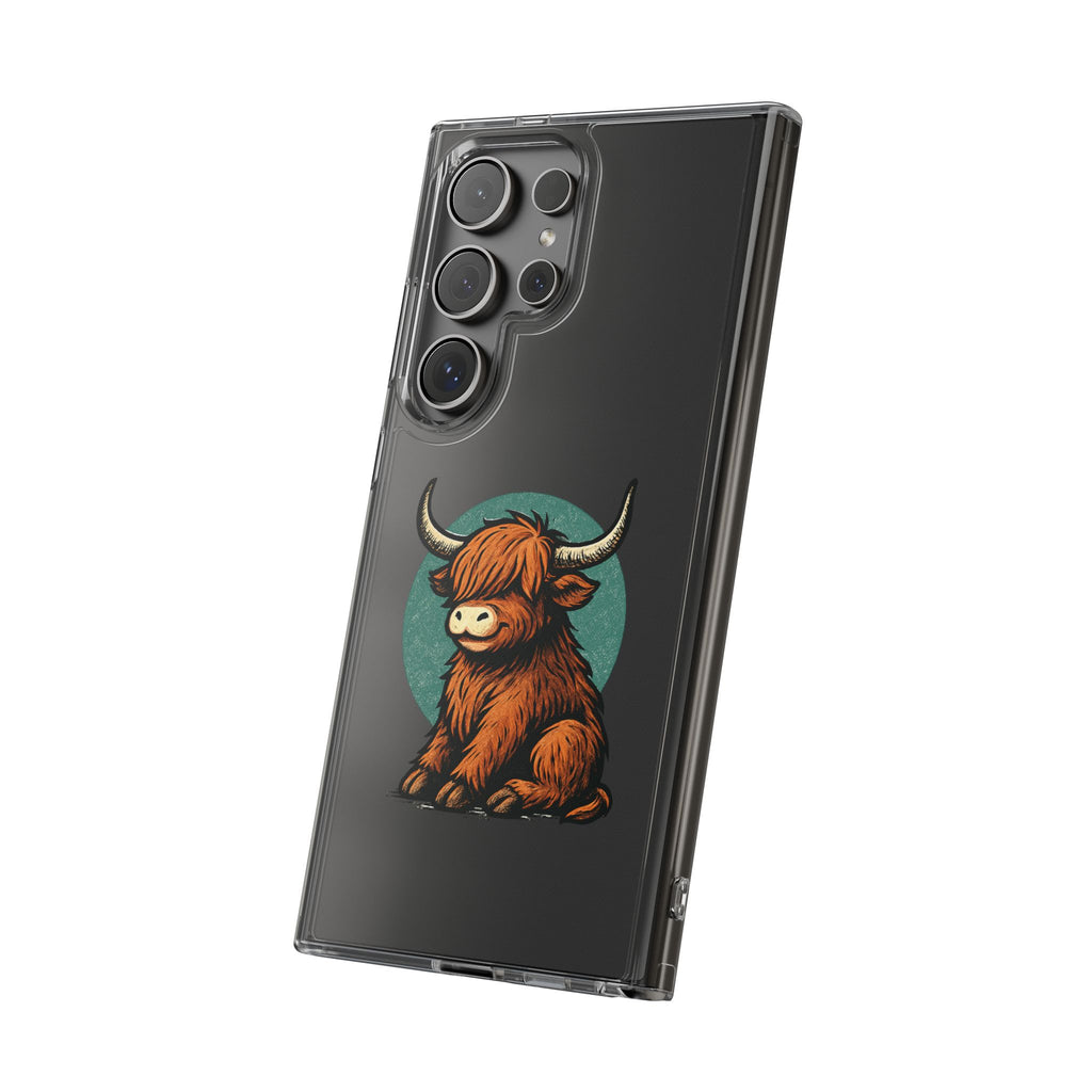 Highland Cow Phone Case, Clear Impact-Resistant Case, Cute Animal Case, Gift for Cow Lovers, Best Friend Gift, Unique Phone Accessory