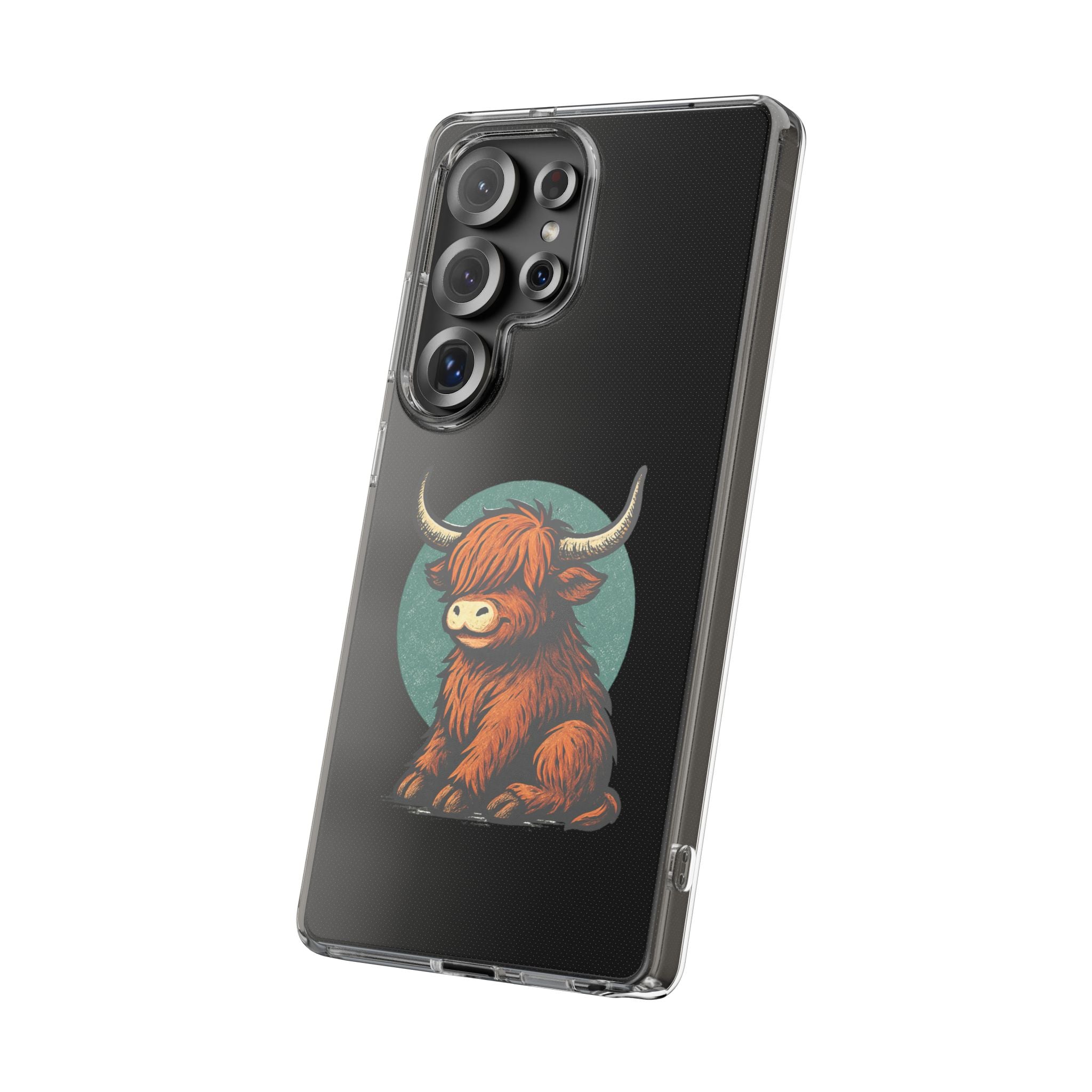 Highland Cow Phone Case, Clear Impact-Resistant Case, Cute Animal Case, Gift for Cow Lovers, Best Friend Gift, Unique Phone Accessory