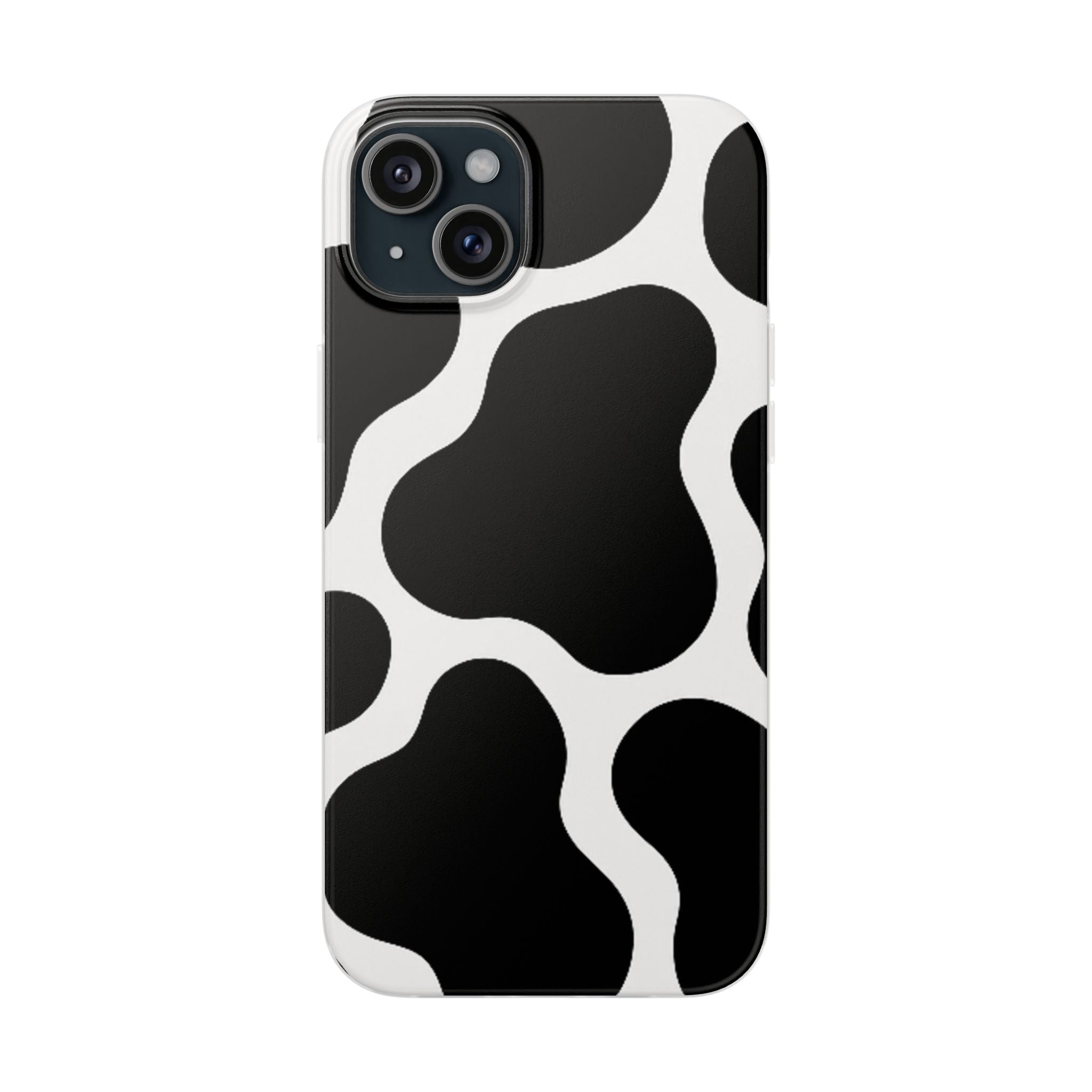 Stylish Cow Print Flexi Cases for iPhone, Trendy Phone Covers, Unique Gift for Animal Lovers, Everyday Essentials, Cute Phone Accessories
