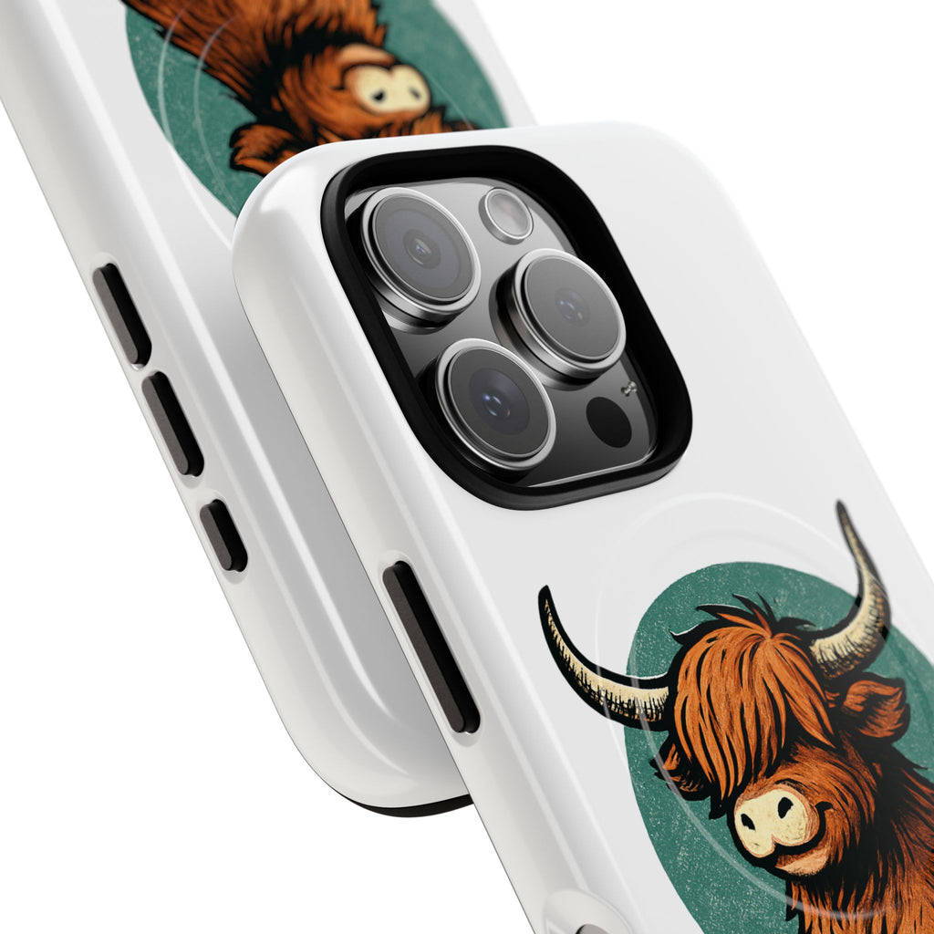 Phone Case - Highland Cow Sitting Design - Tough Magnetic Cases