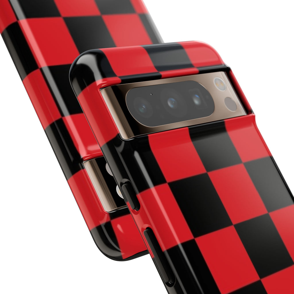 Stylish Phone Case - Tough Cases - Checker Pattern, Protective Cover, Gift for Her, Tech Accessories, Holiday Present