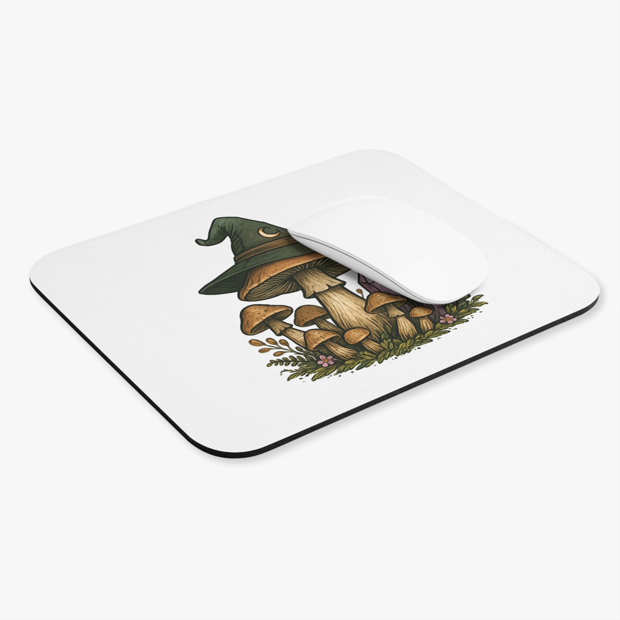 Whimsical Mushroom Mouse Pad, Spellbinding Desk Accessory, Gamer Gift, Witchy Decor, Office Supplies, Crystal Charm