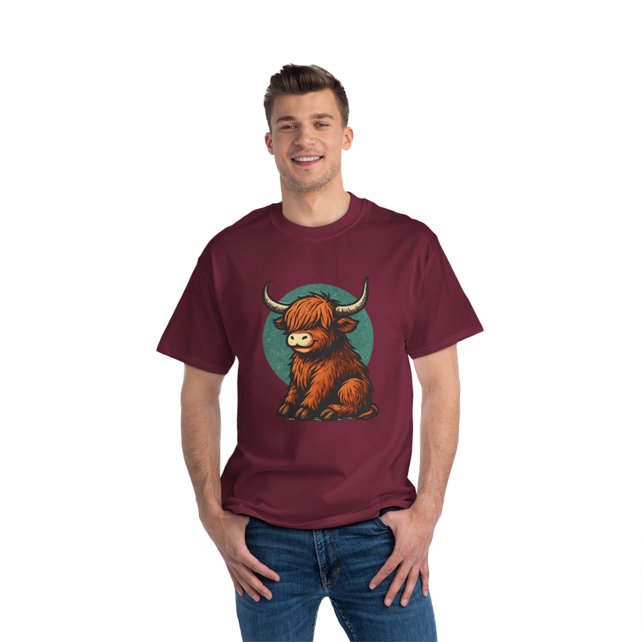 Cute Highland Cow T-Shirt, Graphic Tee