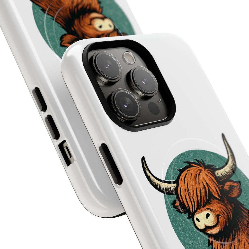 Phone Case - Highland Cow Sitting Design - Tough Magnetic Cases