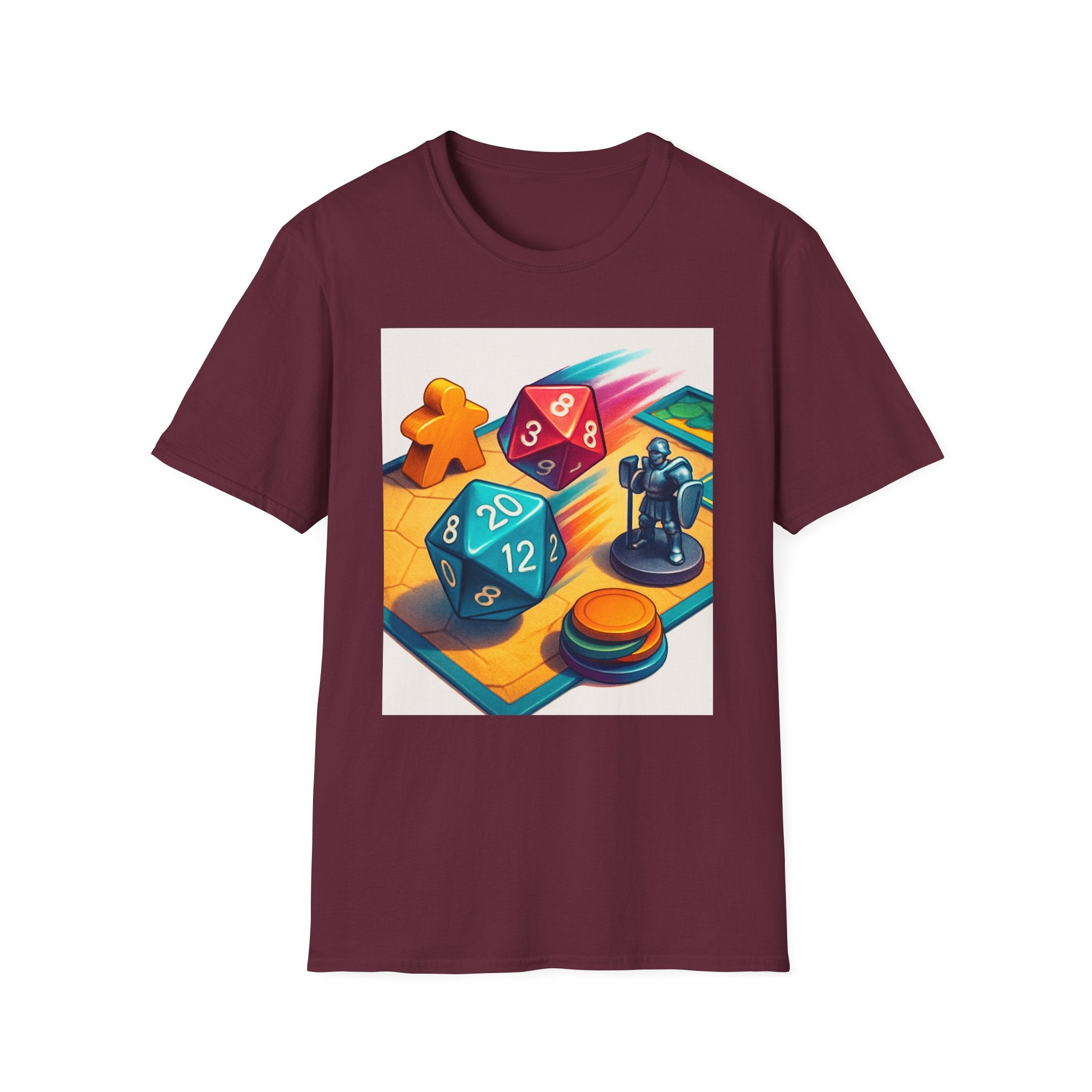 Dice Game Unisex T-Shirt - Perfect for Board Game Lovers, Gamer Gift, Casual Wear, Unique Design, Game Night Apparel