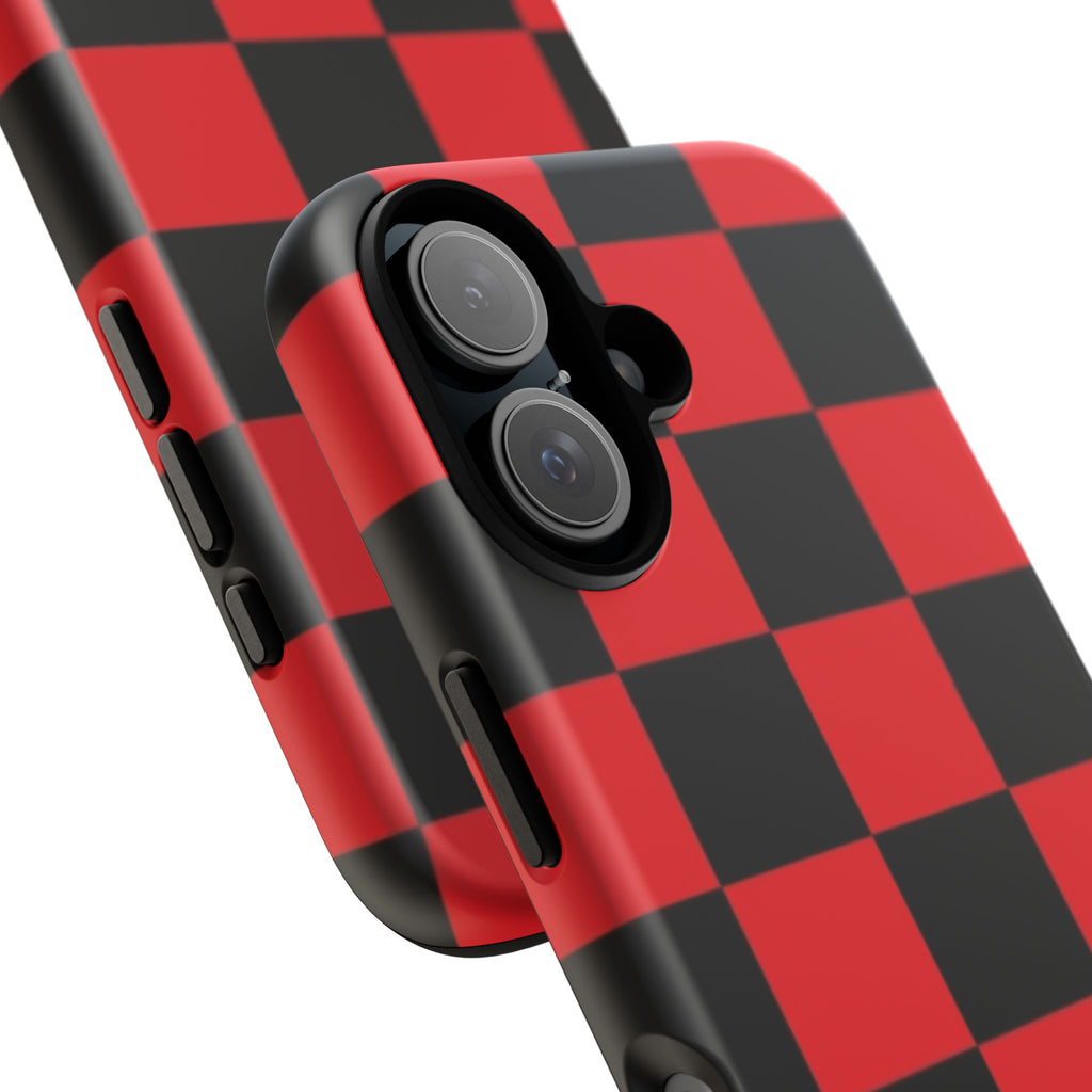 Stylish Phone Case - Tough Cases - Checker Pattern, Protective Cover, Gift for Her, Tech Accessories, Holiday Present