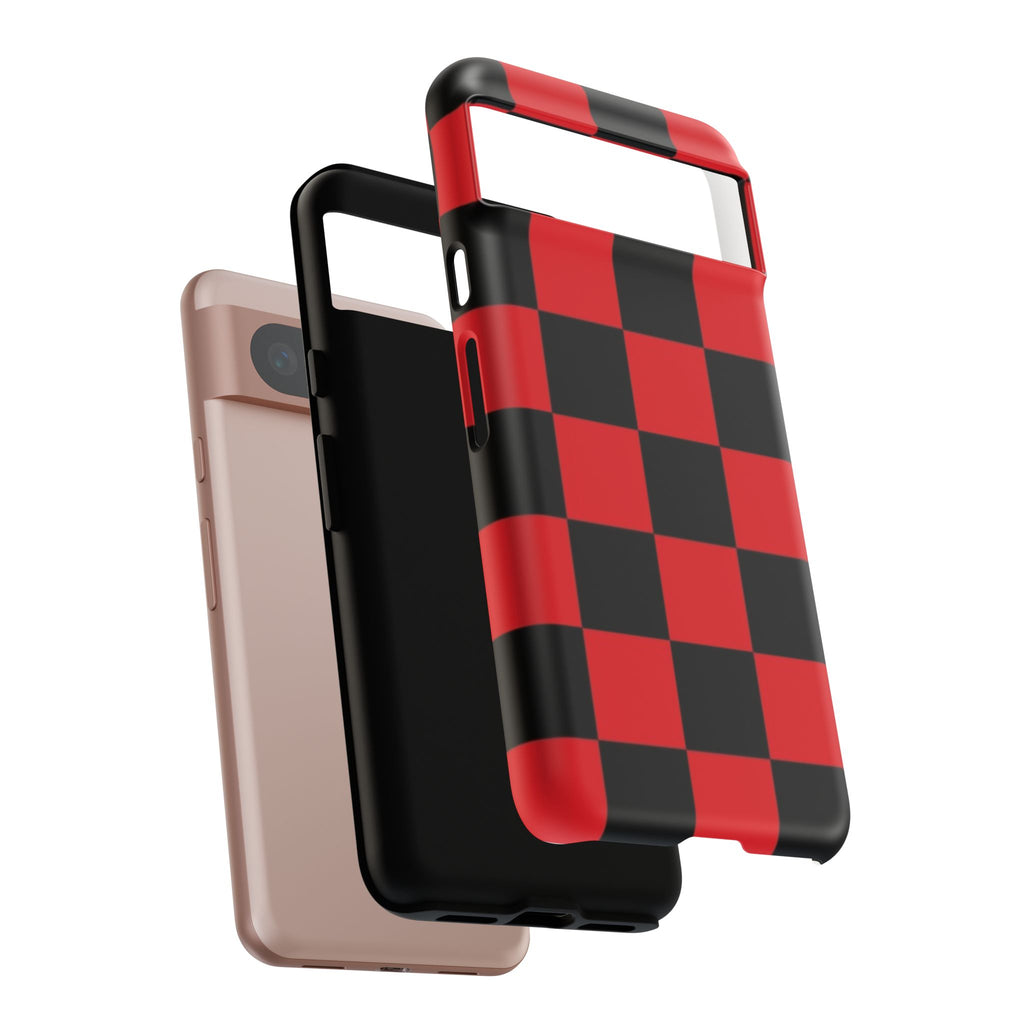 Stylish Phone Case - Tough Cases - Checker Pattern, Protective Cover, Gift for Her, Tech Accessories, Holiday Present