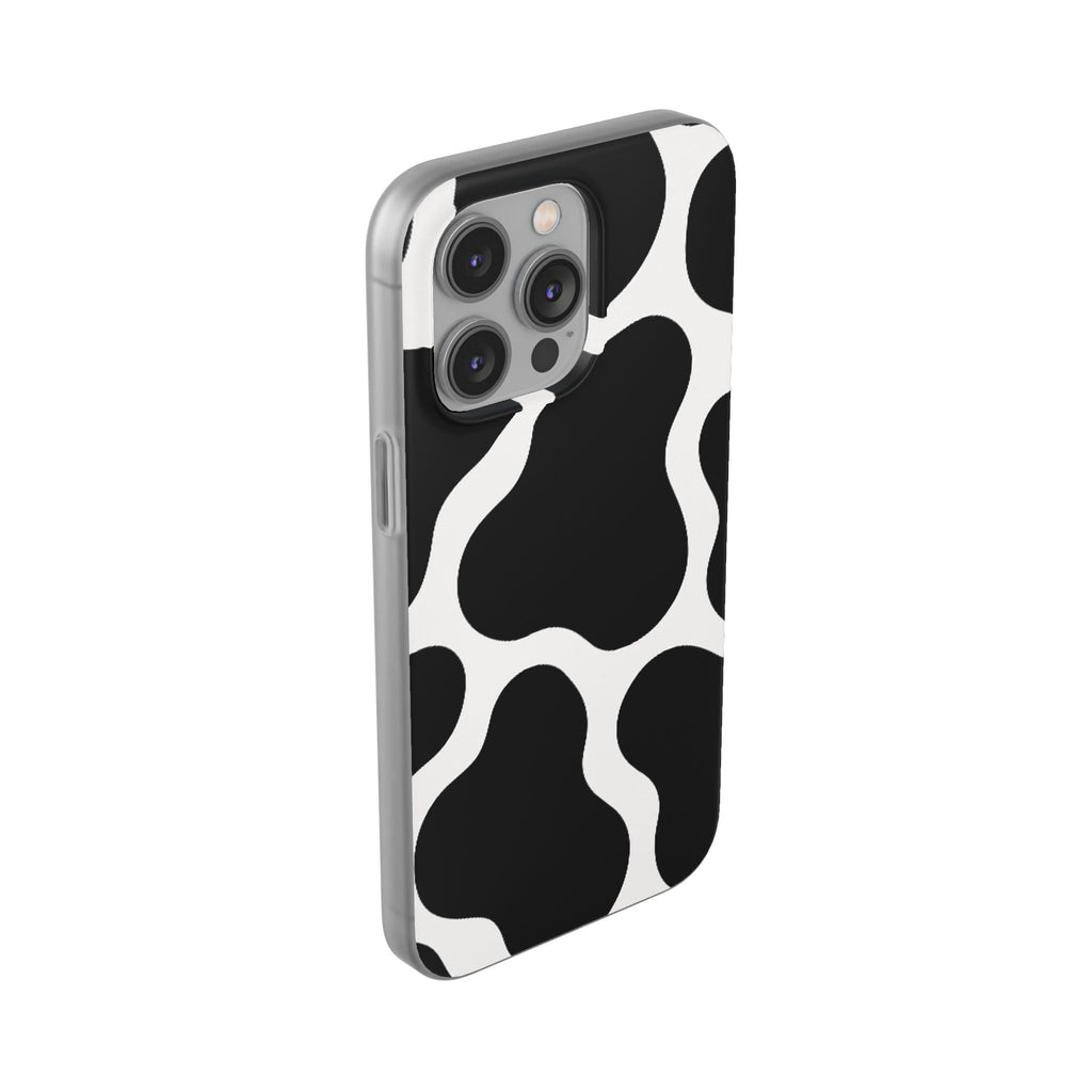 Stylish Cow Print Flexi Cases for iPhone, Trendy Phone Covers, Unique Gift for Animal Lovers, Everyday Essentials, Cute Phone Accessories