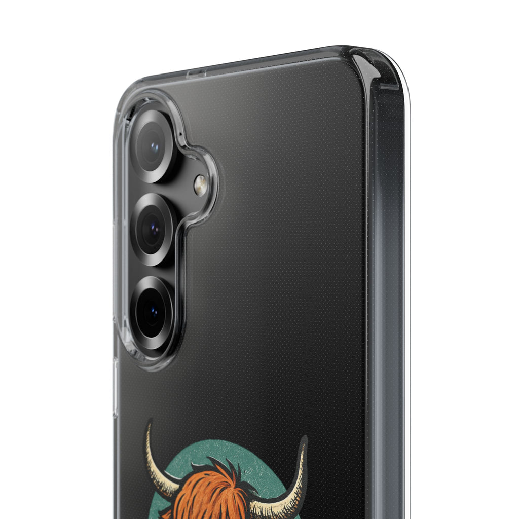 Highland Cow Phone Case, Clear Impact-Resistant Case, Cute Animal Case, Gift for Cow Lovers, Best Friend Gift, Unique Phone Accessory