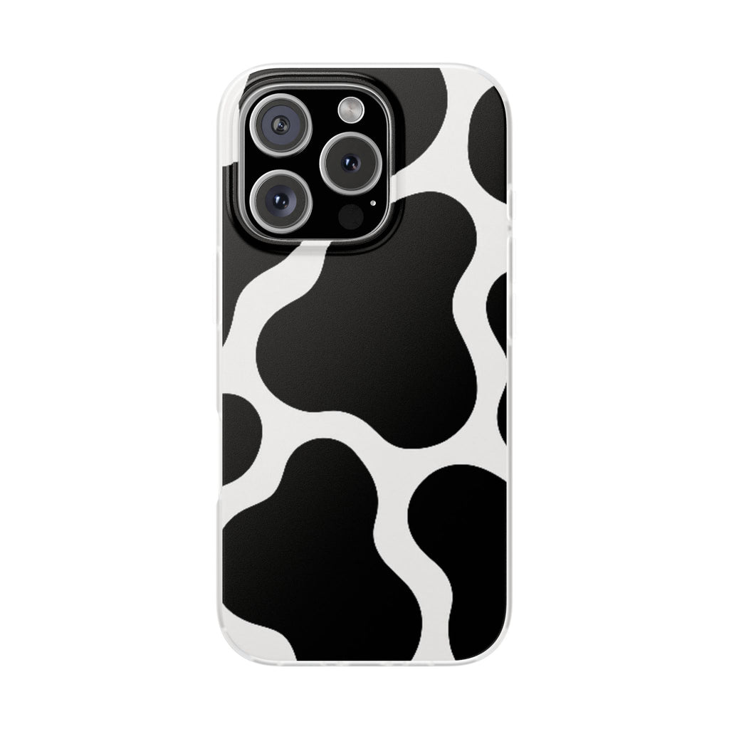 Stylish Cow Print Flexi Cases for iPhone, Trendy Phone Covers, Unique Gift for Animal Lovers, Everyday Essentials, Cute Phone Accessories