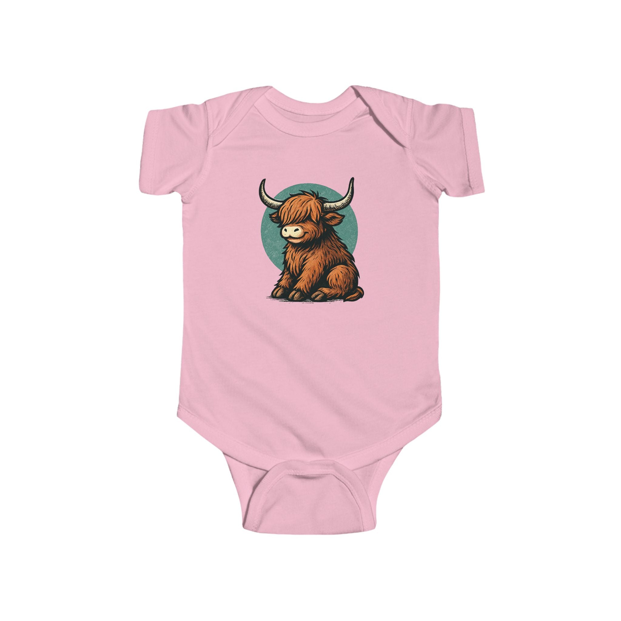 Cute Highland Cow Baby Bodysuit - Adorable Infant Outfit for Animal Lovers, Baby Shower Gift, Newborn Apparel, Toddler Clothes