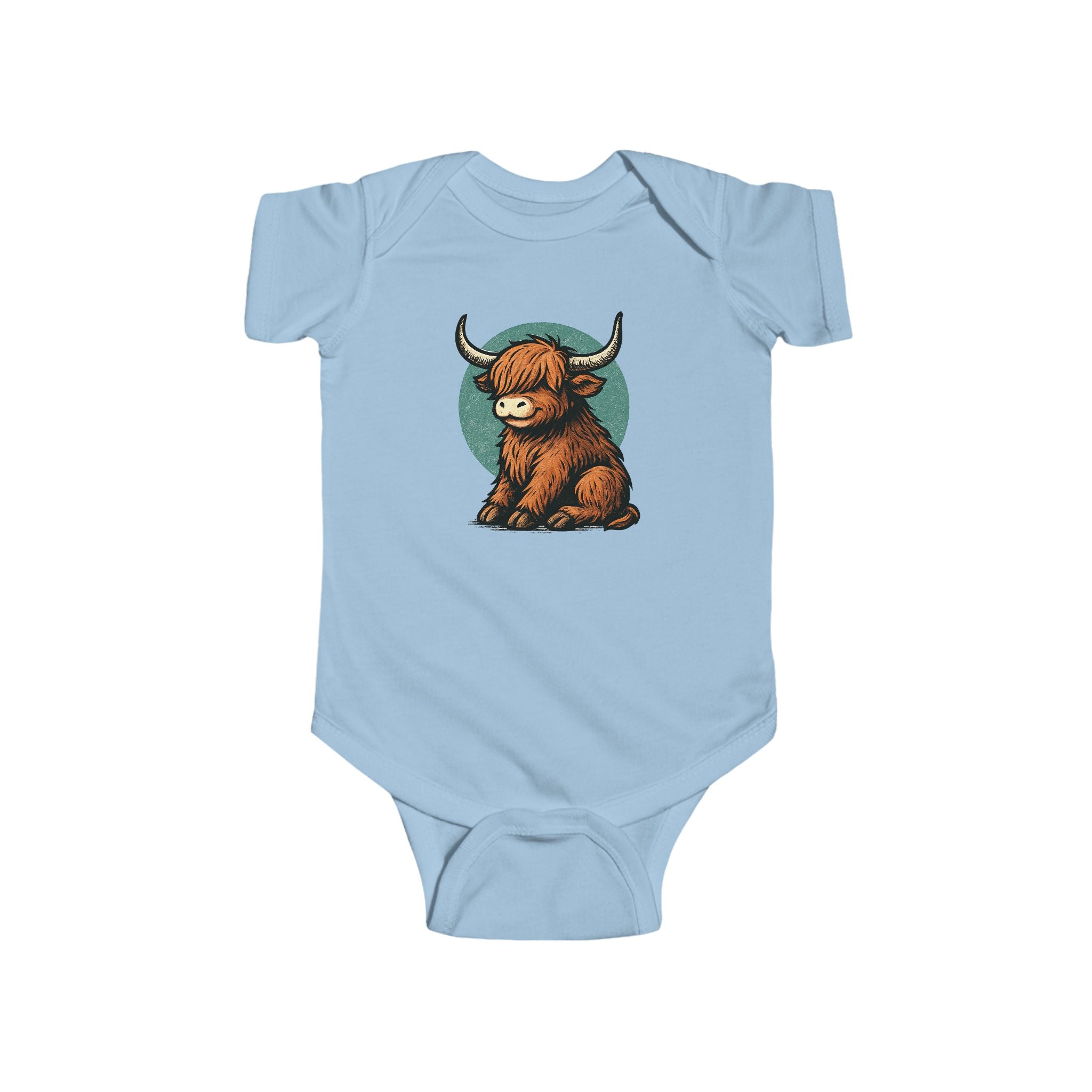 Cute Highland Cow Baby Bodysuit - Adorable Infant Outfit for Animal Lovers, Baby Shower Gift, Newborn Apparel, Toddler Clothes