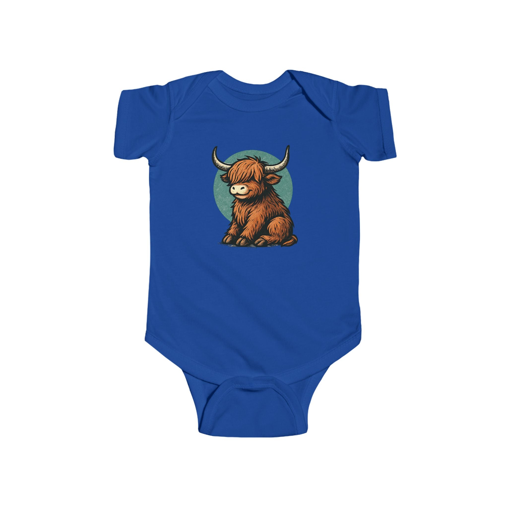 Cute Highland Cow Baby Bodysuit - Adorable Infant Outfit for Animal Lovers, Baby Shower Gift, Newborn Apparel, Toddler Clothes