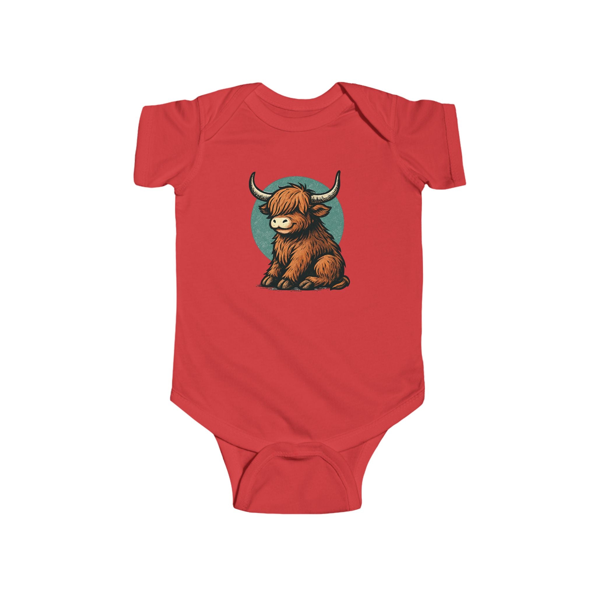 Cute Highland Cow Baby Bodysuit - Adorable Infant Outfit for Animal Lovers, Baby Shower Gift, Newborn Apparel, Toddler Clothes