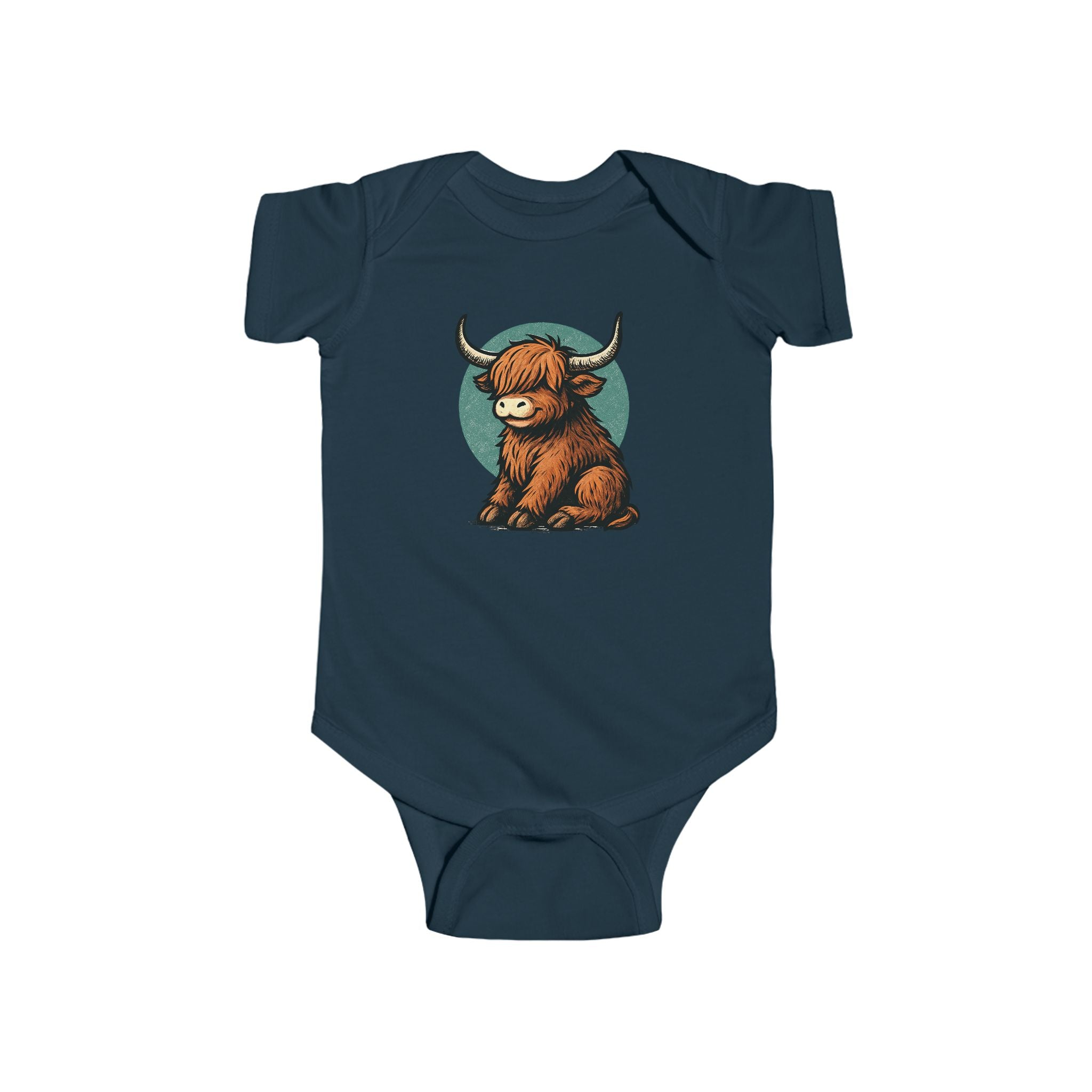 Cute Highland Cow Baby Bodysuit - Adorable Infant Outfit for Animal Lovers, Baby Shower Gift, Newborn Apparel, Toddler Clothes