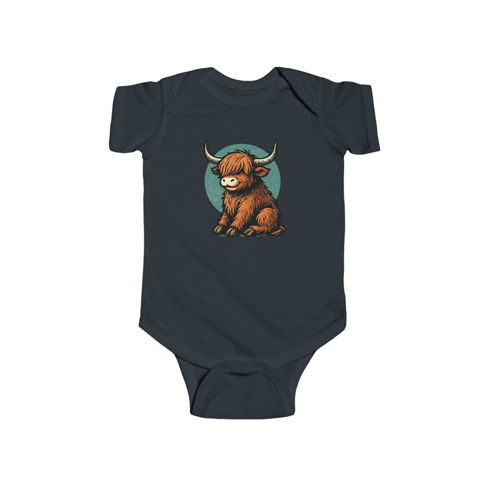 Cute Highland Cow Baby Bodysuit - Adorable Infant Outfit for Animal Lovers, Baby Shower Gift, Newborn Apparel, Toddler Clothes