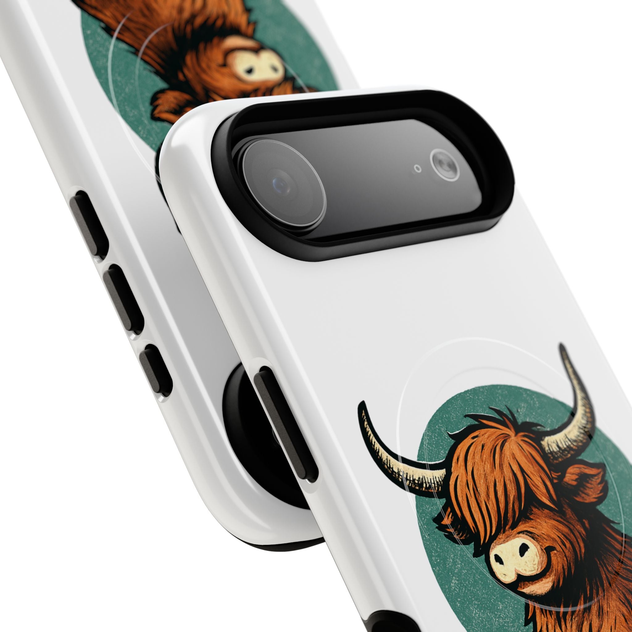 Phone Case - Highland Cow Sitting Design - Tough Magnetic Cases