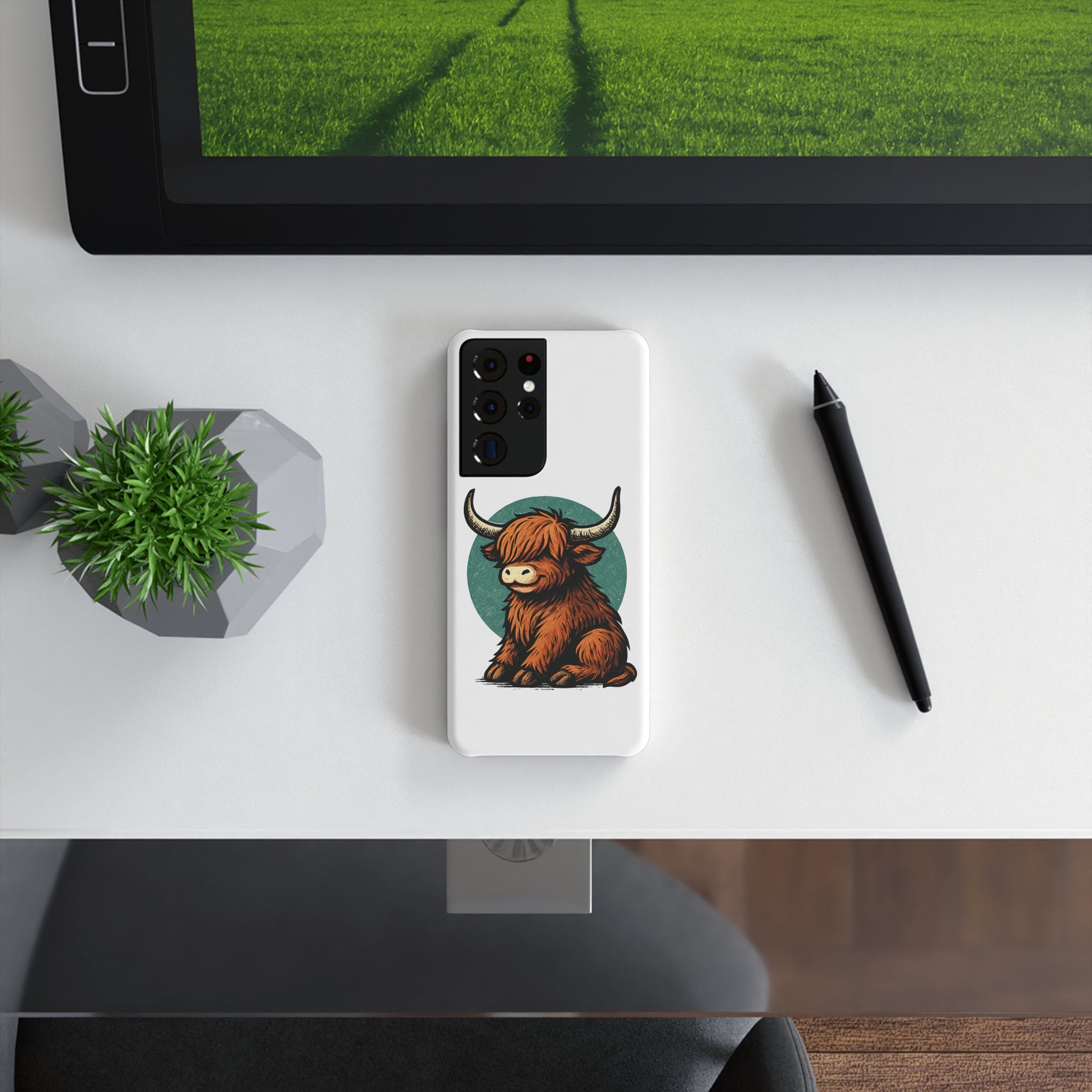 Highland Cow Slim Snap Case