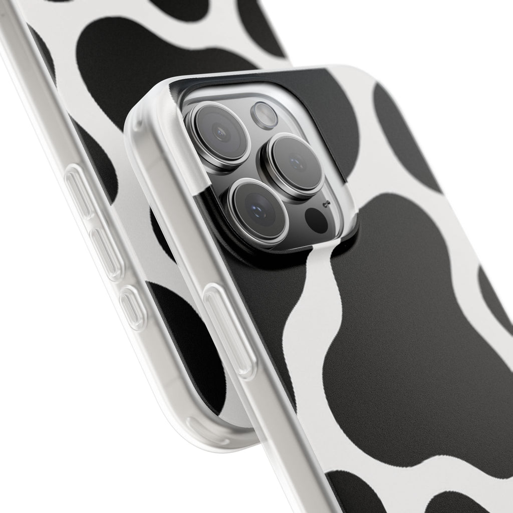 Stylish Cow Print Flexi Cases for iPhone, Trendy Phone Covers, Unique Gift for Animal Lovers, Everyday Essentials, Cute Phone Accessories